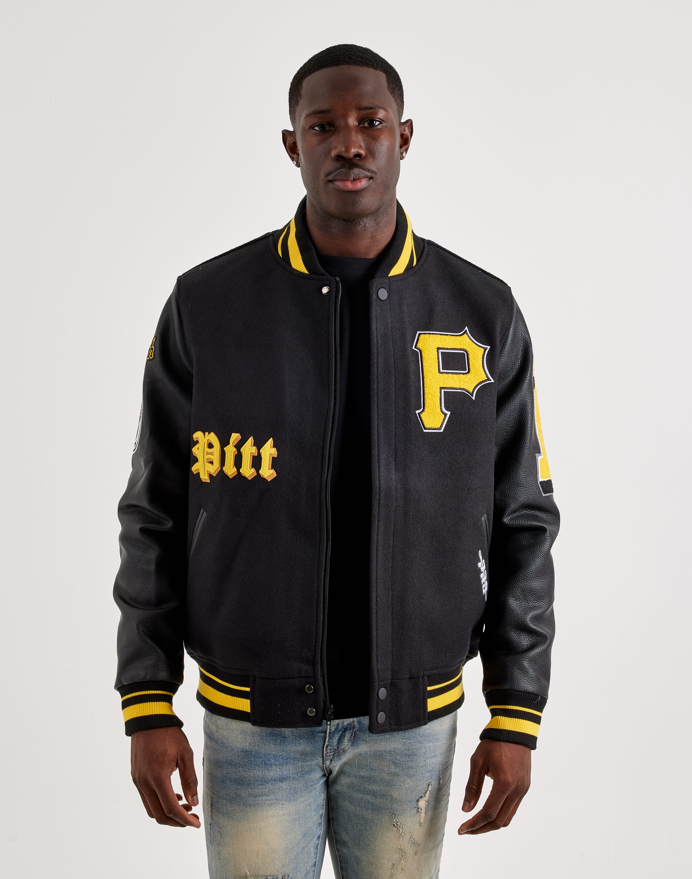 MLB PB PIRATES×STARTERパイレーツ×スターター スタジャン Men's Pittsburgh Pirates Starter Black The Captain II Full-Zip