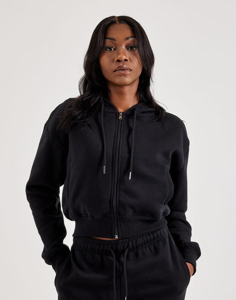 Red Fox Fleece Full-Zip Cropped Hoodie – DTLR