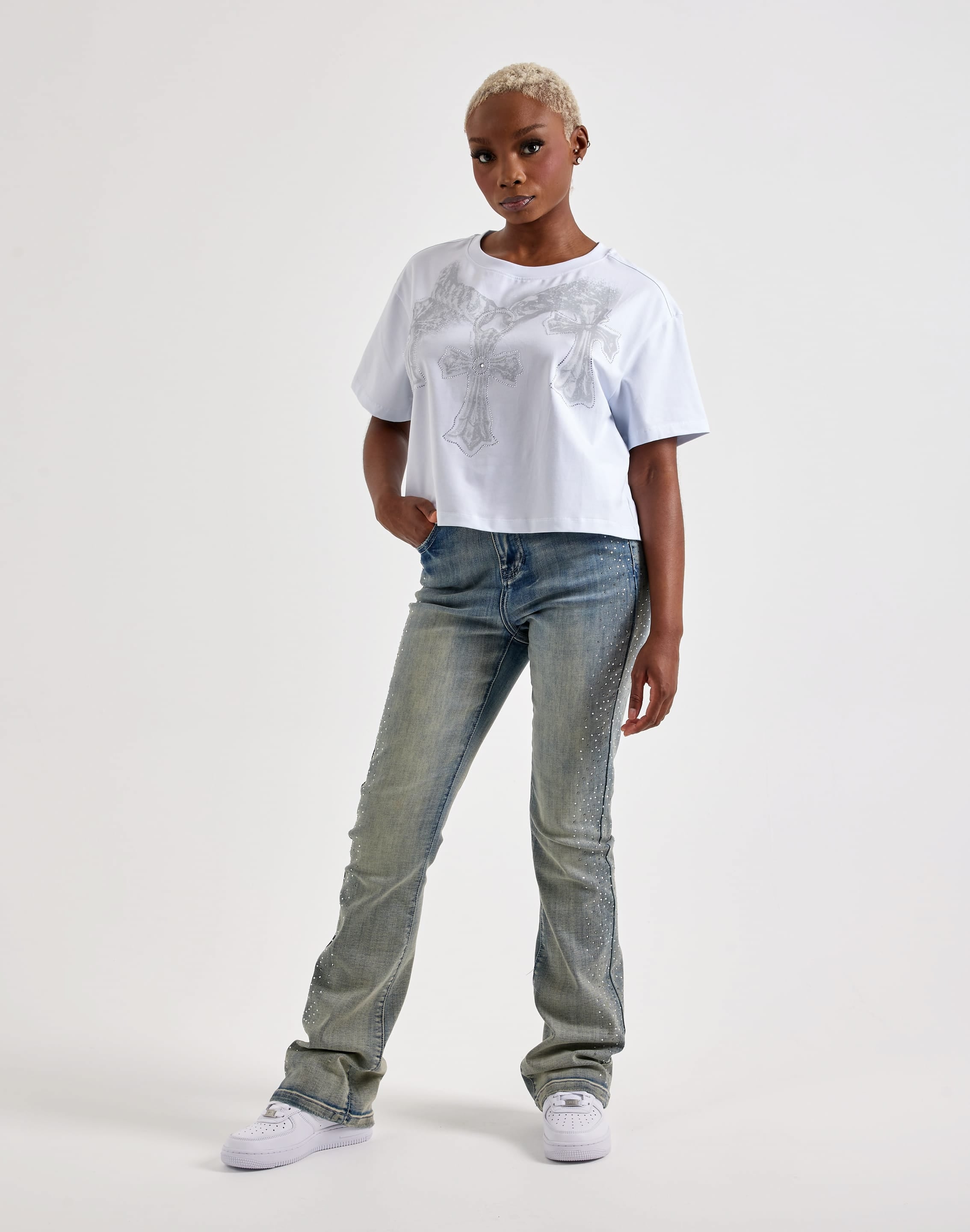 Photo of Roku Studio Chrome Boxy Cropped Tee