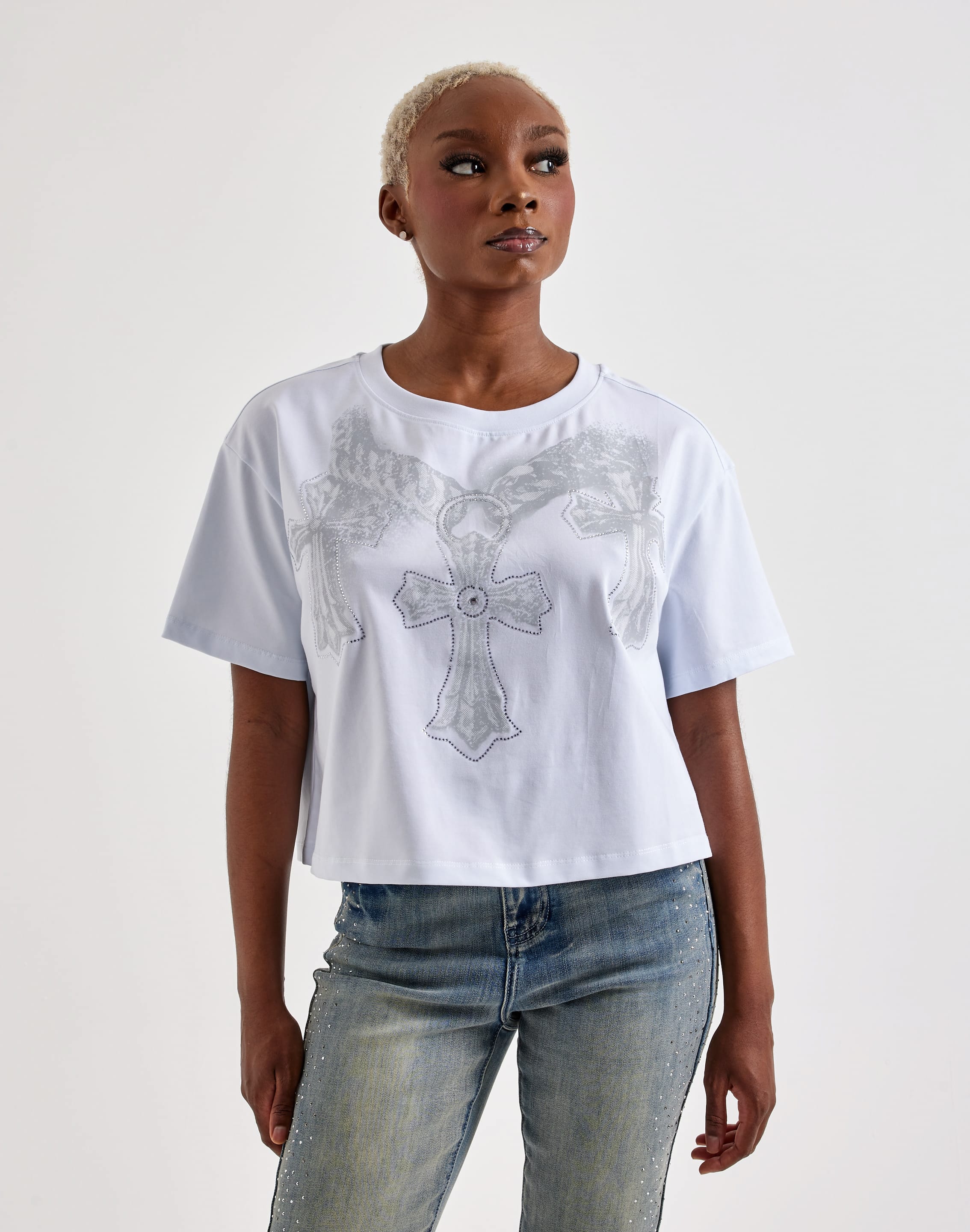 Photo of Roku Studio Chrome Boxy Cropped Tee