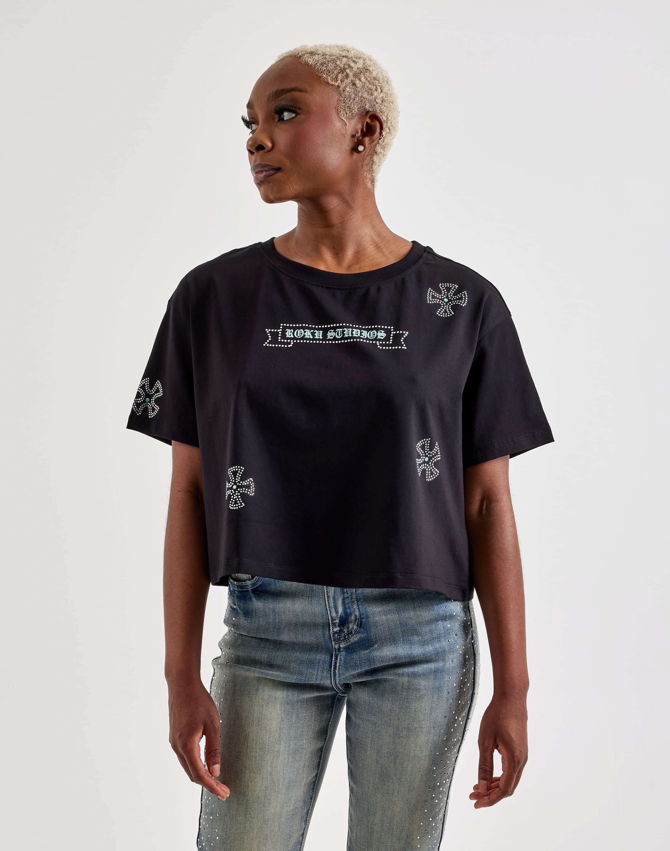 Photo of Roku Studio Big Cross Boxy Cropped Tee