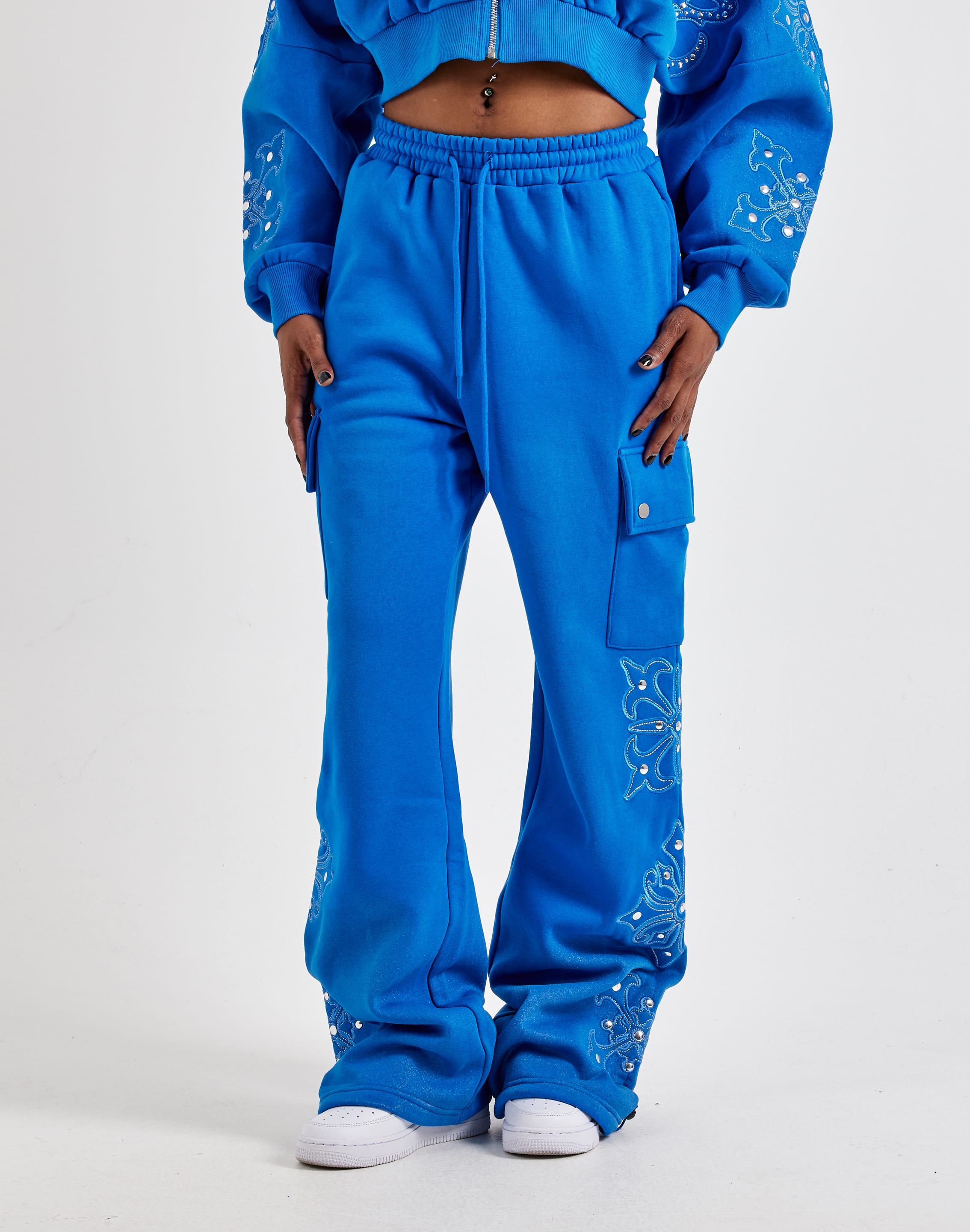 Photo of Smoke Rise Studded Fleece Cargo Sweatpants