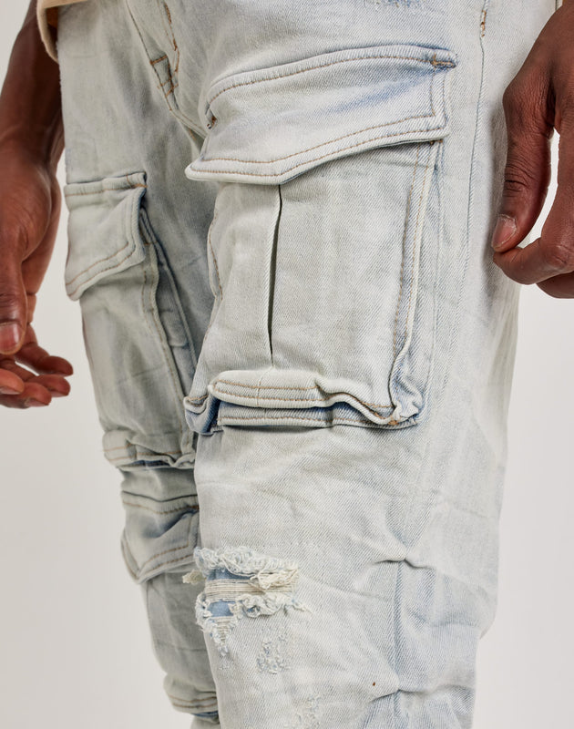 Smoke Rise Utility Pocket Stacked Denim Jeans – DTLR