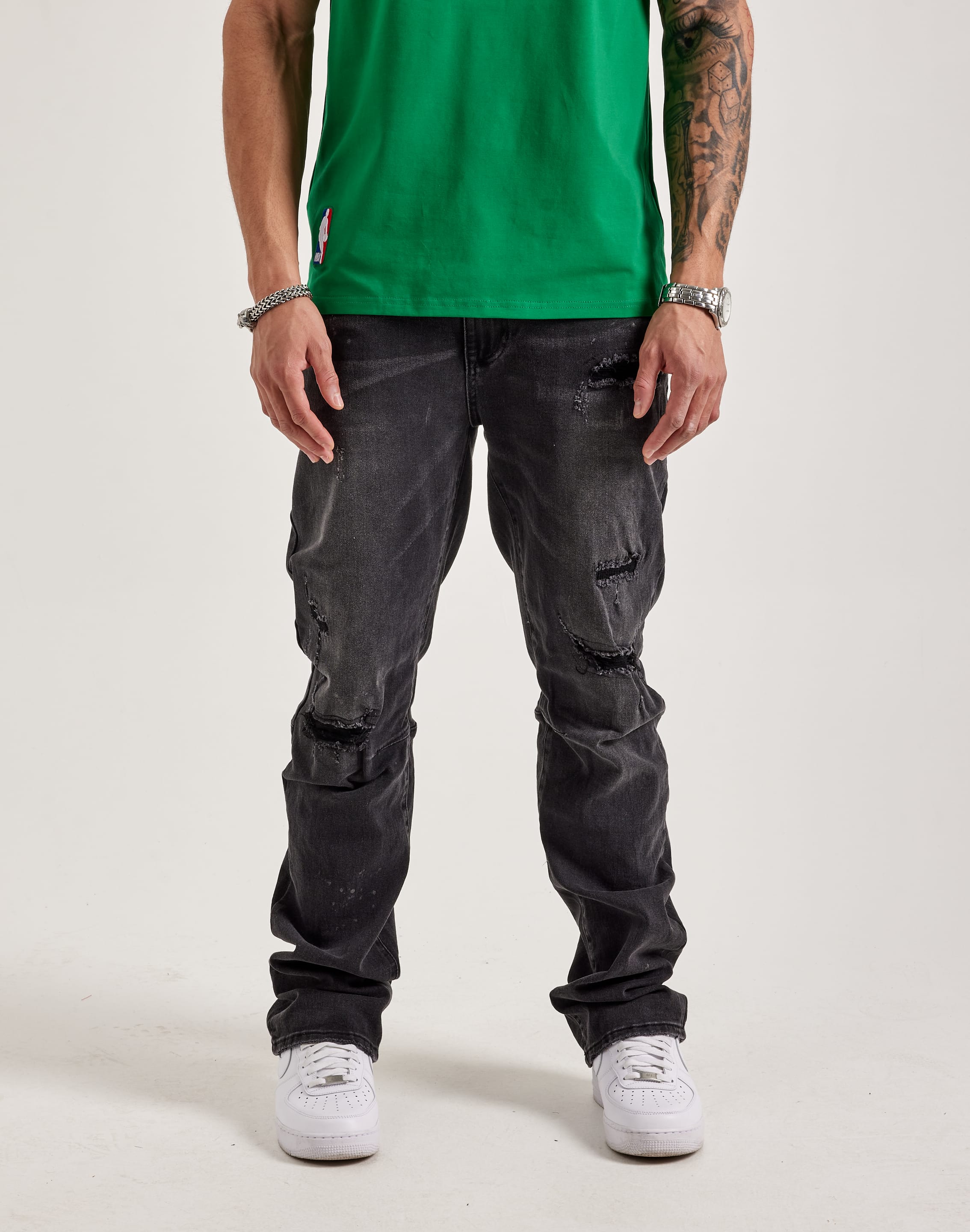 Smoke Rise Wave Effect Straight Denim Jeans – DTLR