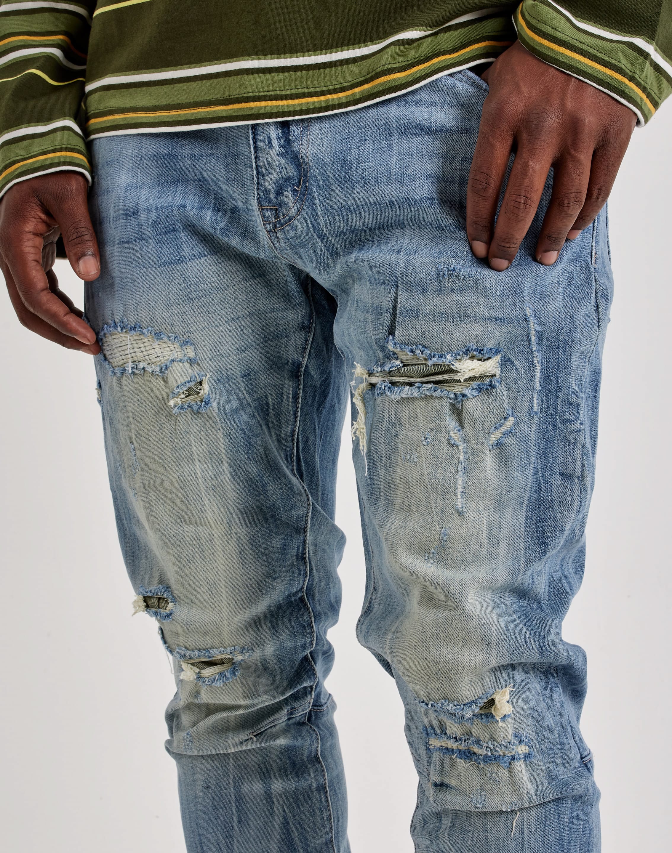 Smoke Rise Slim Distressed Denim Jeans, image 2 of 4