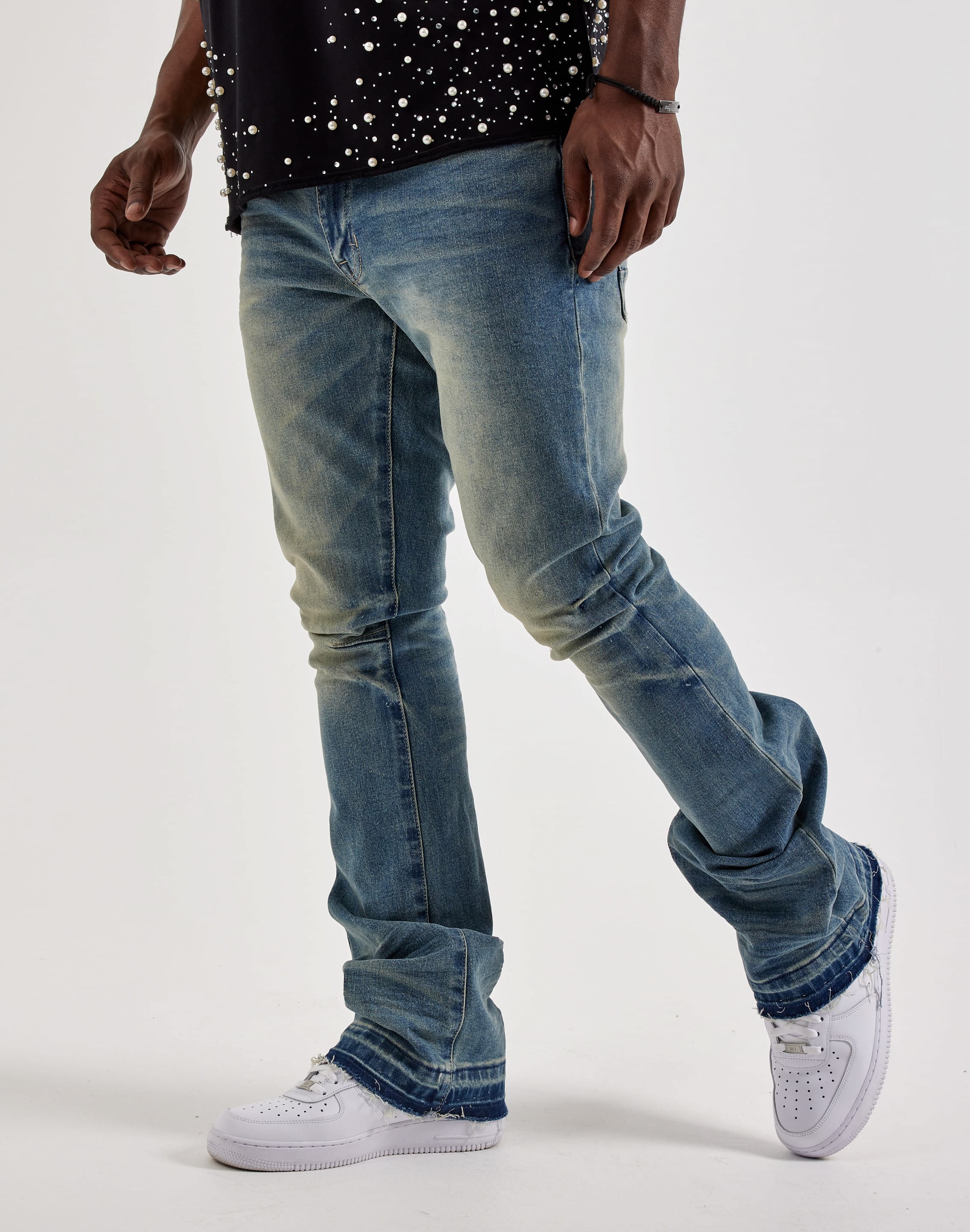 Photo of Smoke Rise Stacked Denim Jeans