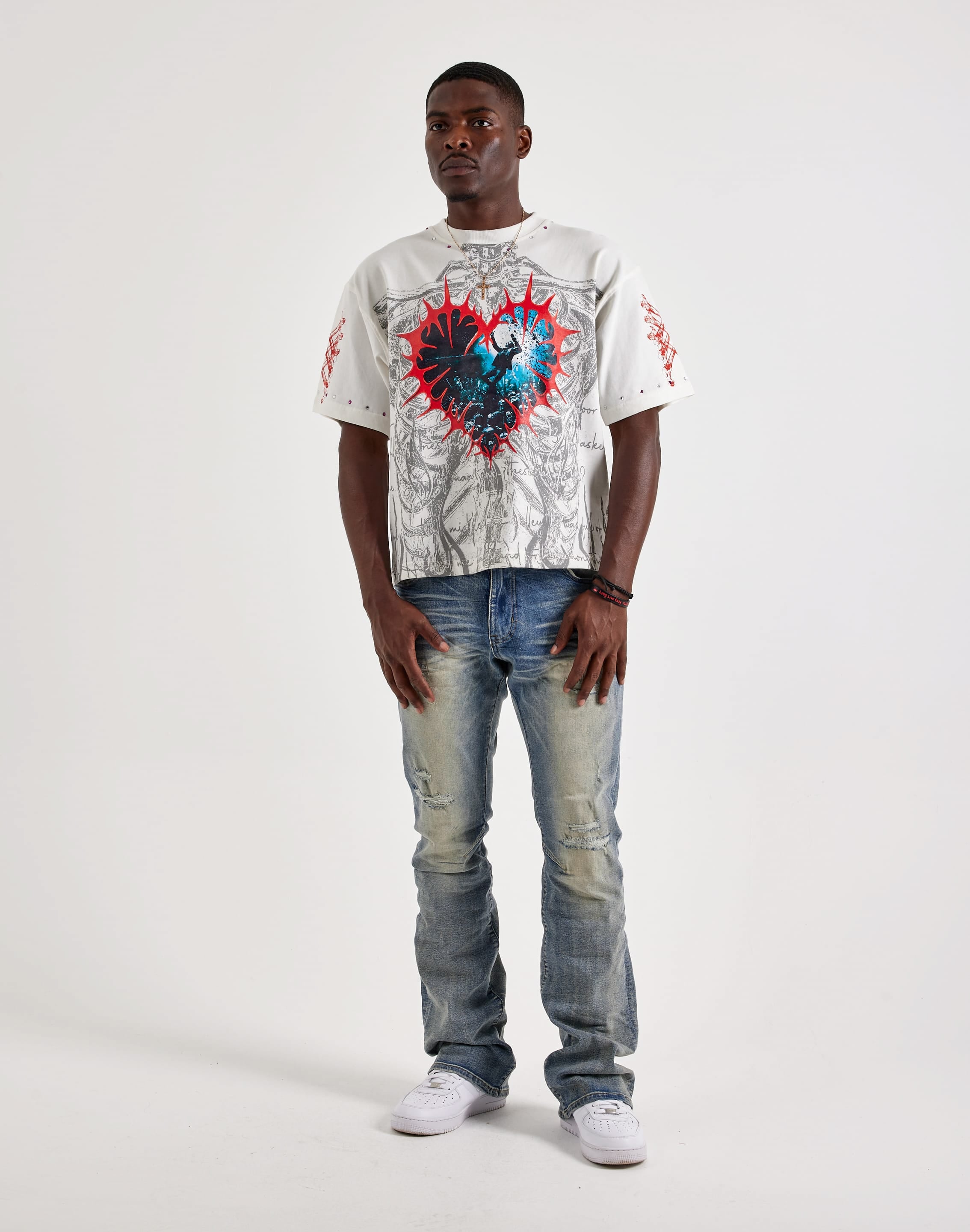 Smoke Rise Distressed Stacked Denim Jeans, image 4 of 4
