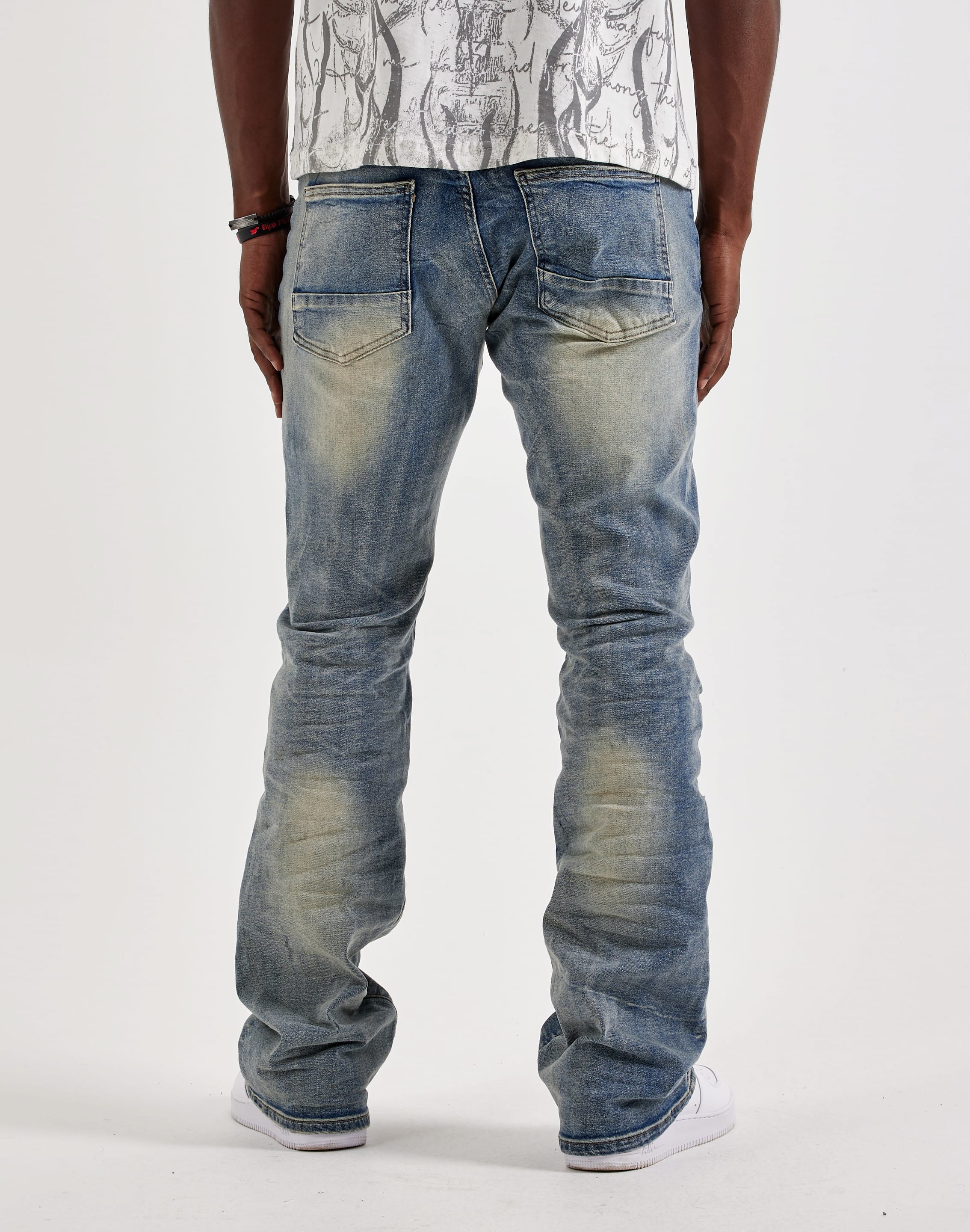 Smoke Rise Distressed Stacked Denim Jeans, image 3 of 4