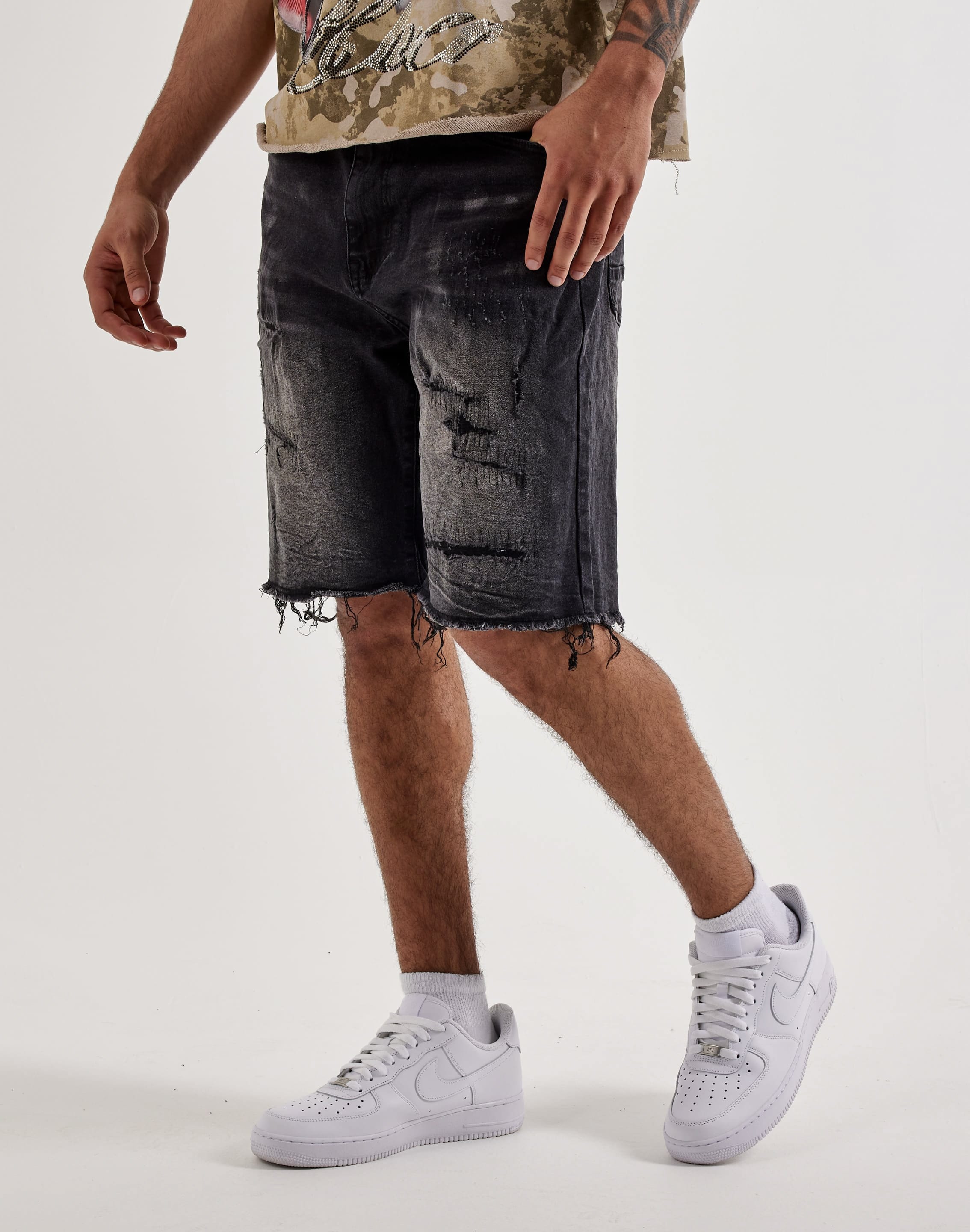 Photo of Smoke Rise Distressed Denim Shorts