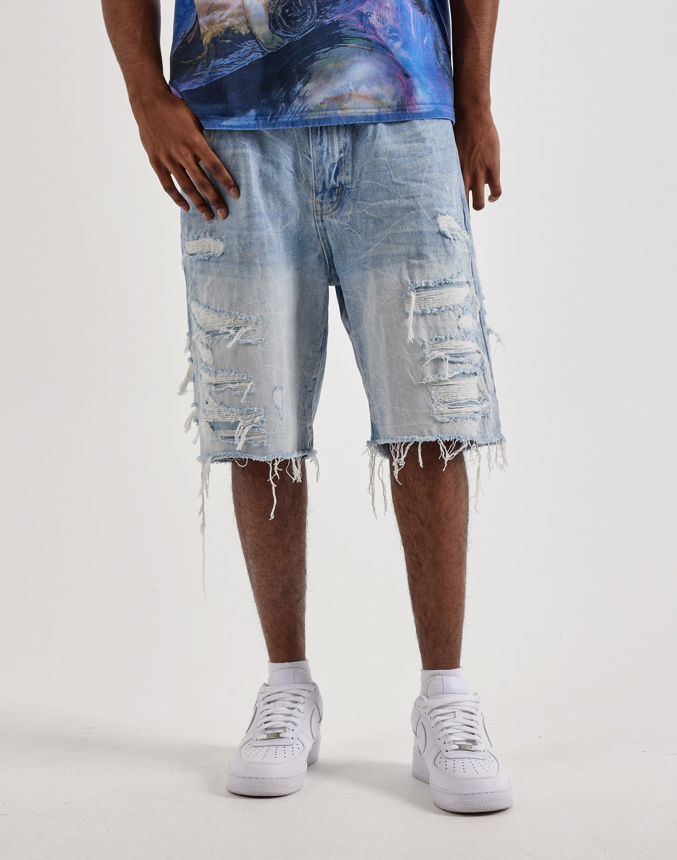 Photo of Smoke Rise Distressed Denim Shorts
