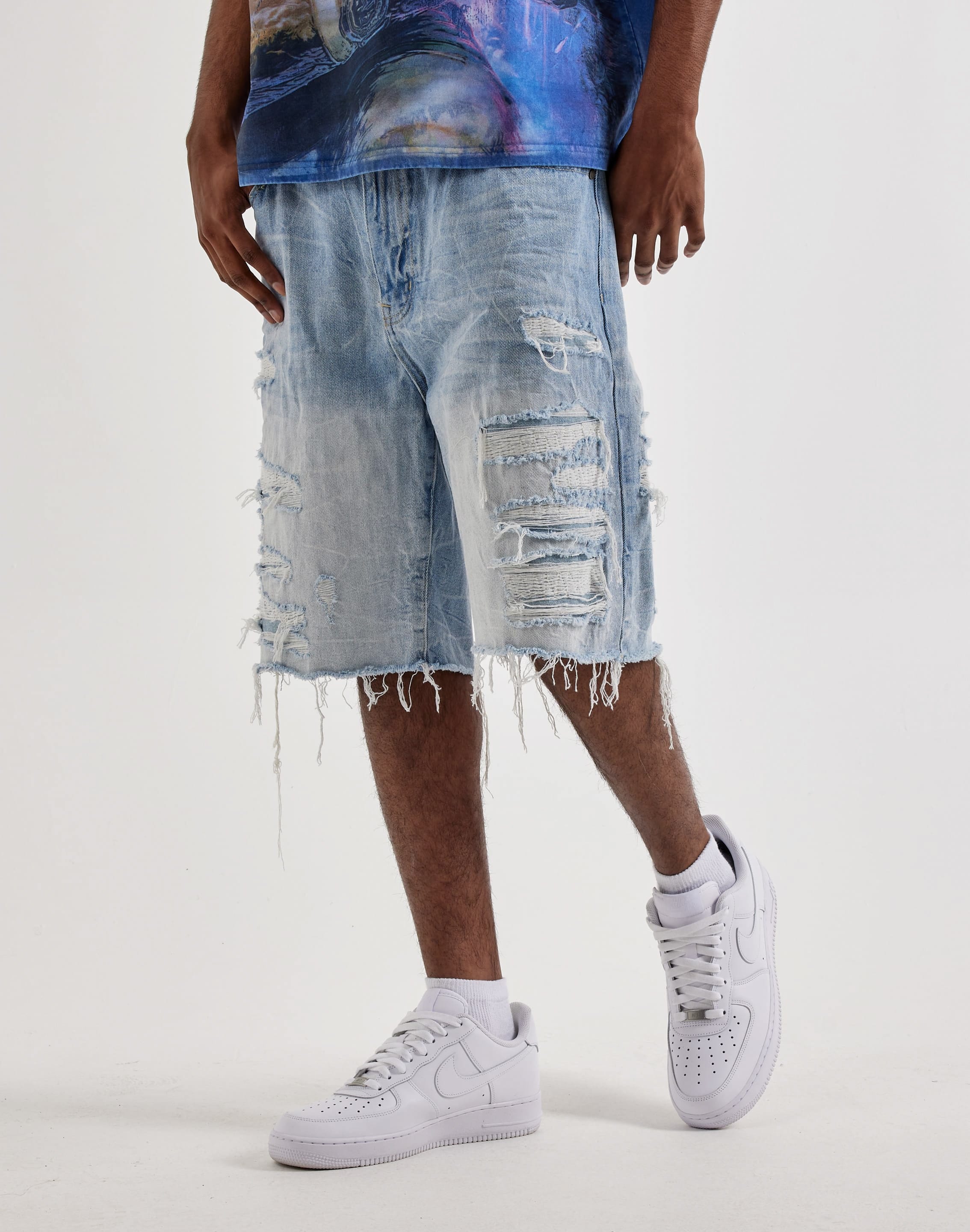 Photo of Smoke Rise Distressed Denim Shorts