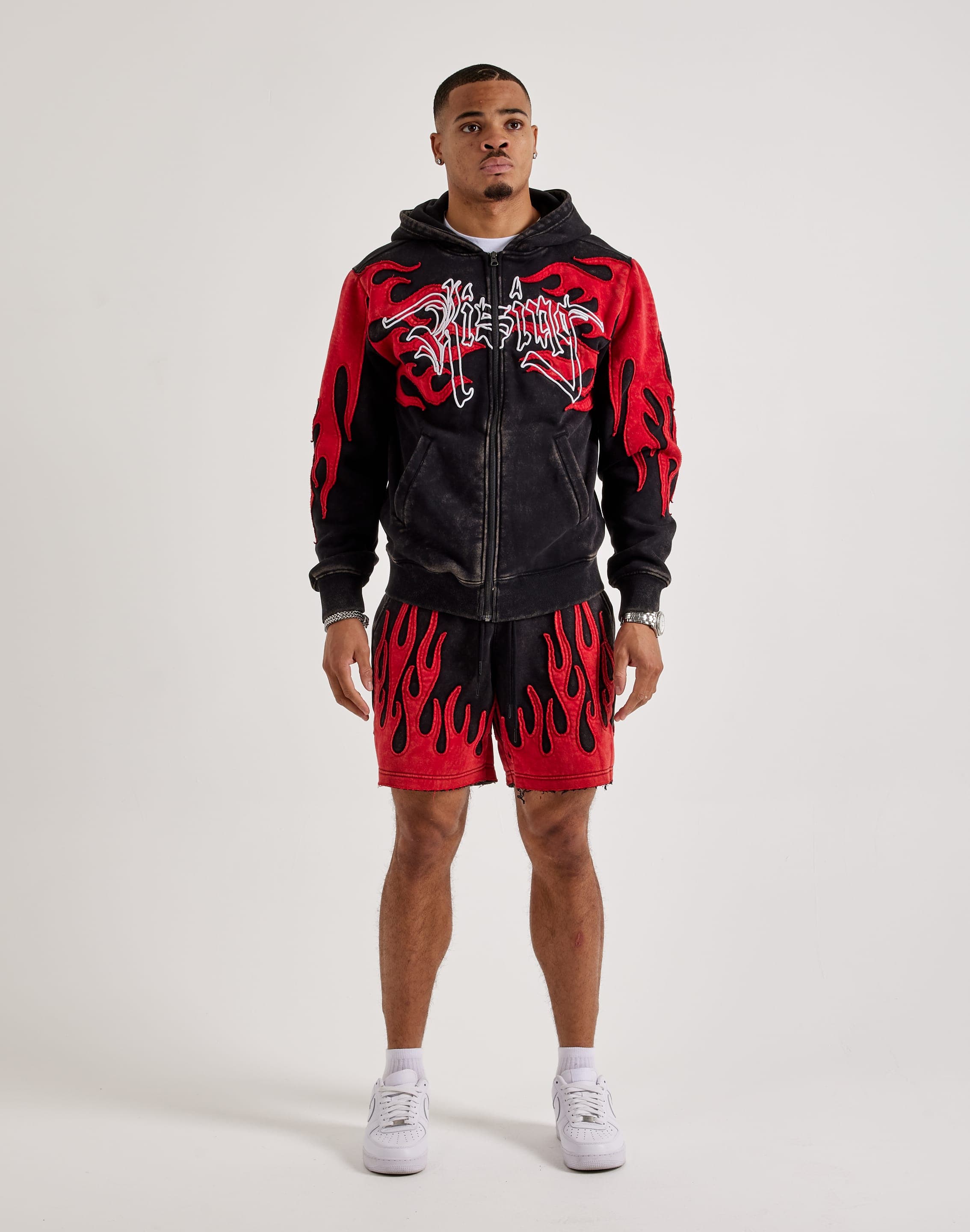 Smoke Rise Flame Fleece Shorts