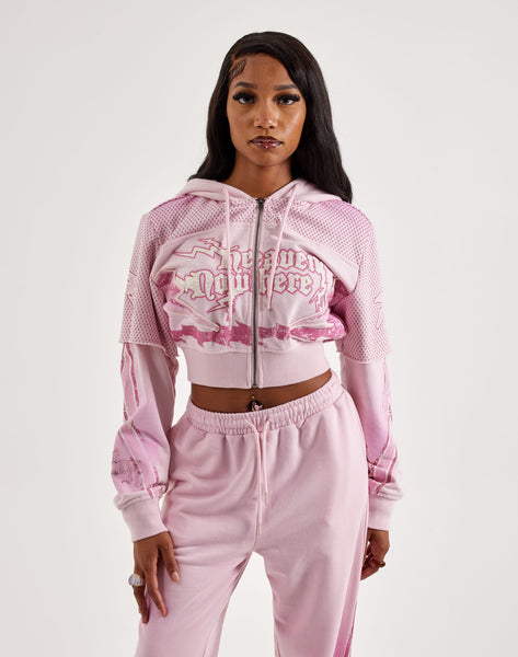 Smoke Rise Cropped Full-Zip Fleece Hoodie – DTLR