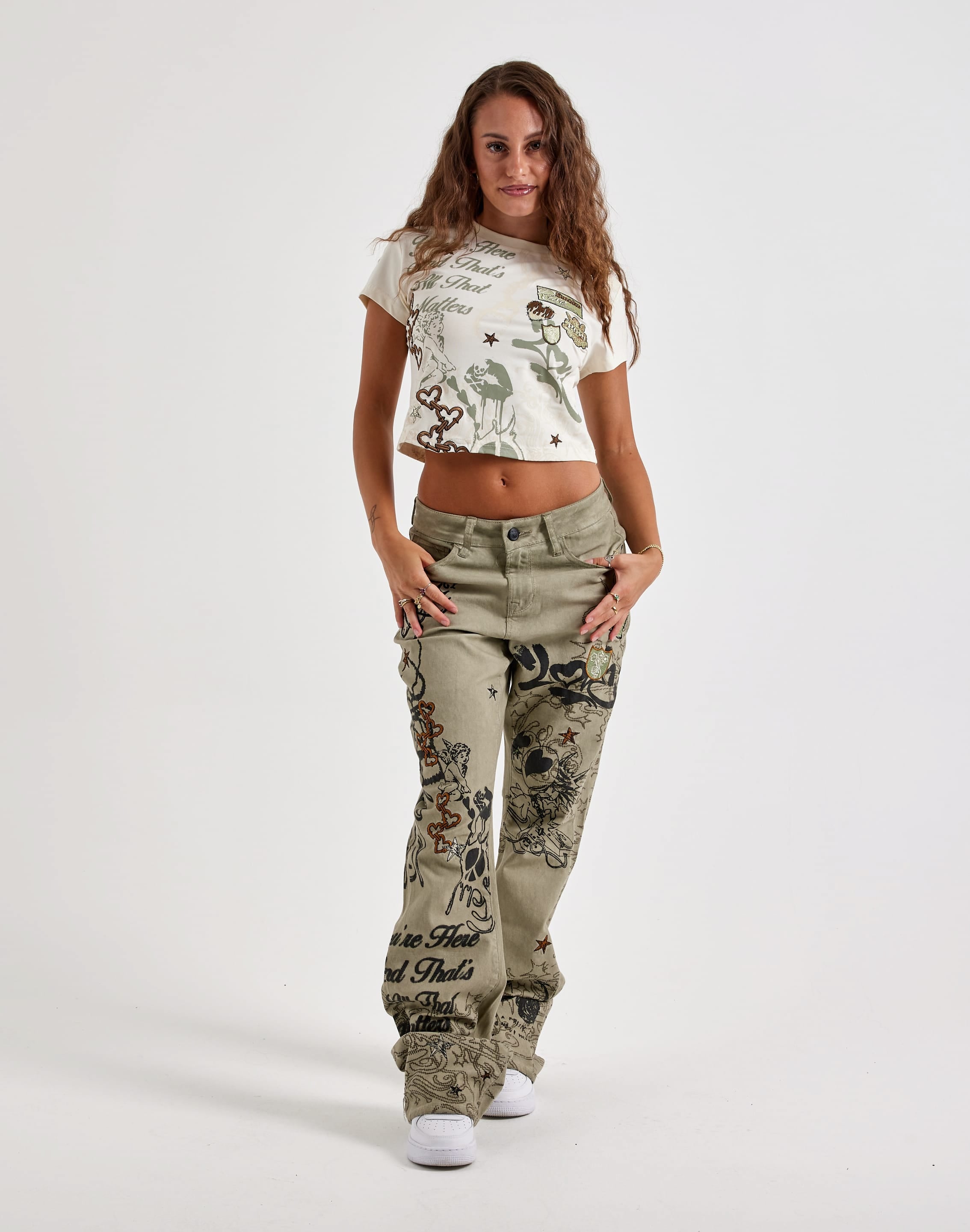 Photo of Smoke Rise Embroidered Printed Tee