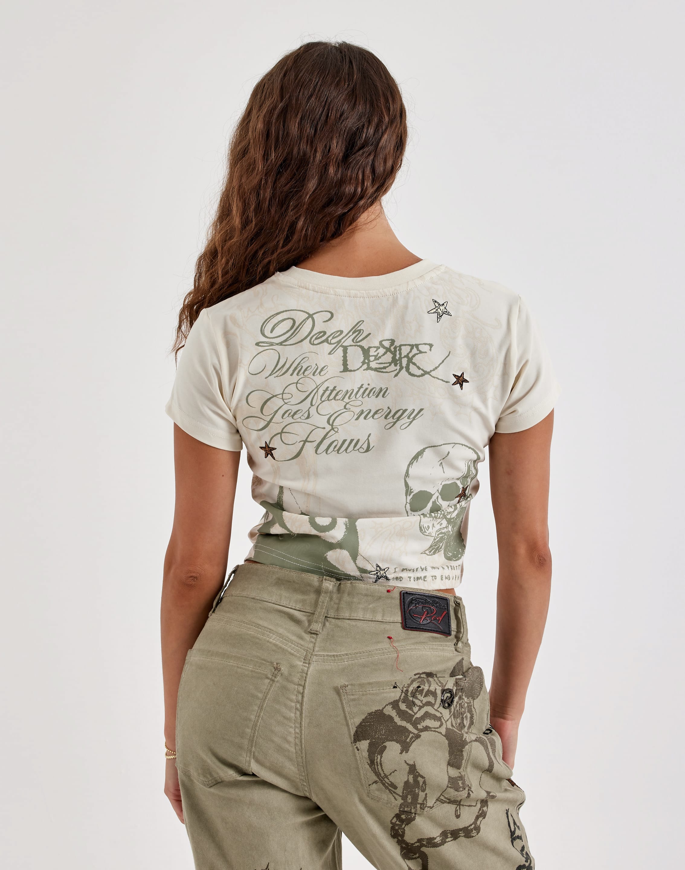 Photo of Smoke Rise Embroidered Printed Tee
