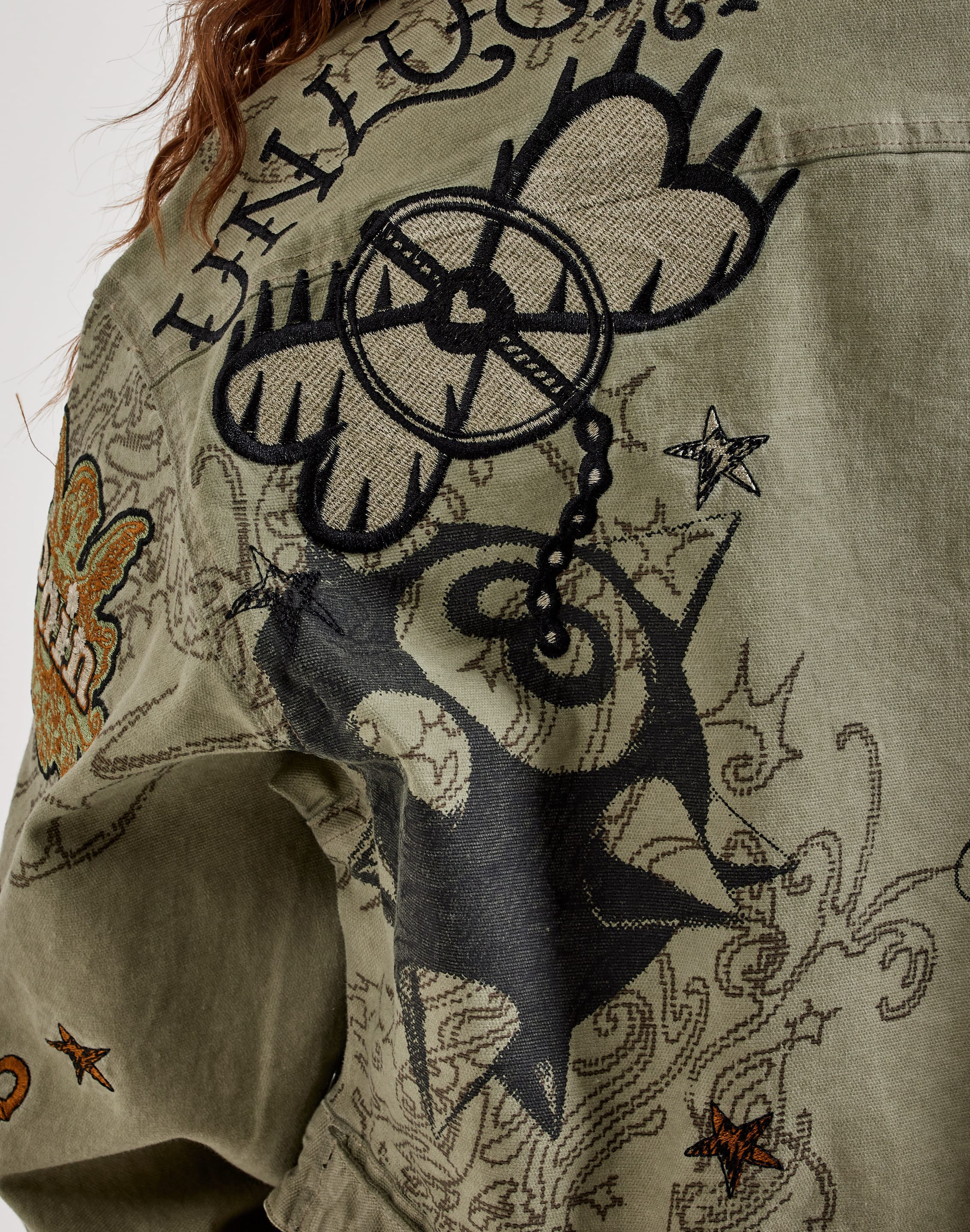 Photo of Smoke Rise Embroidered Printed Jacket