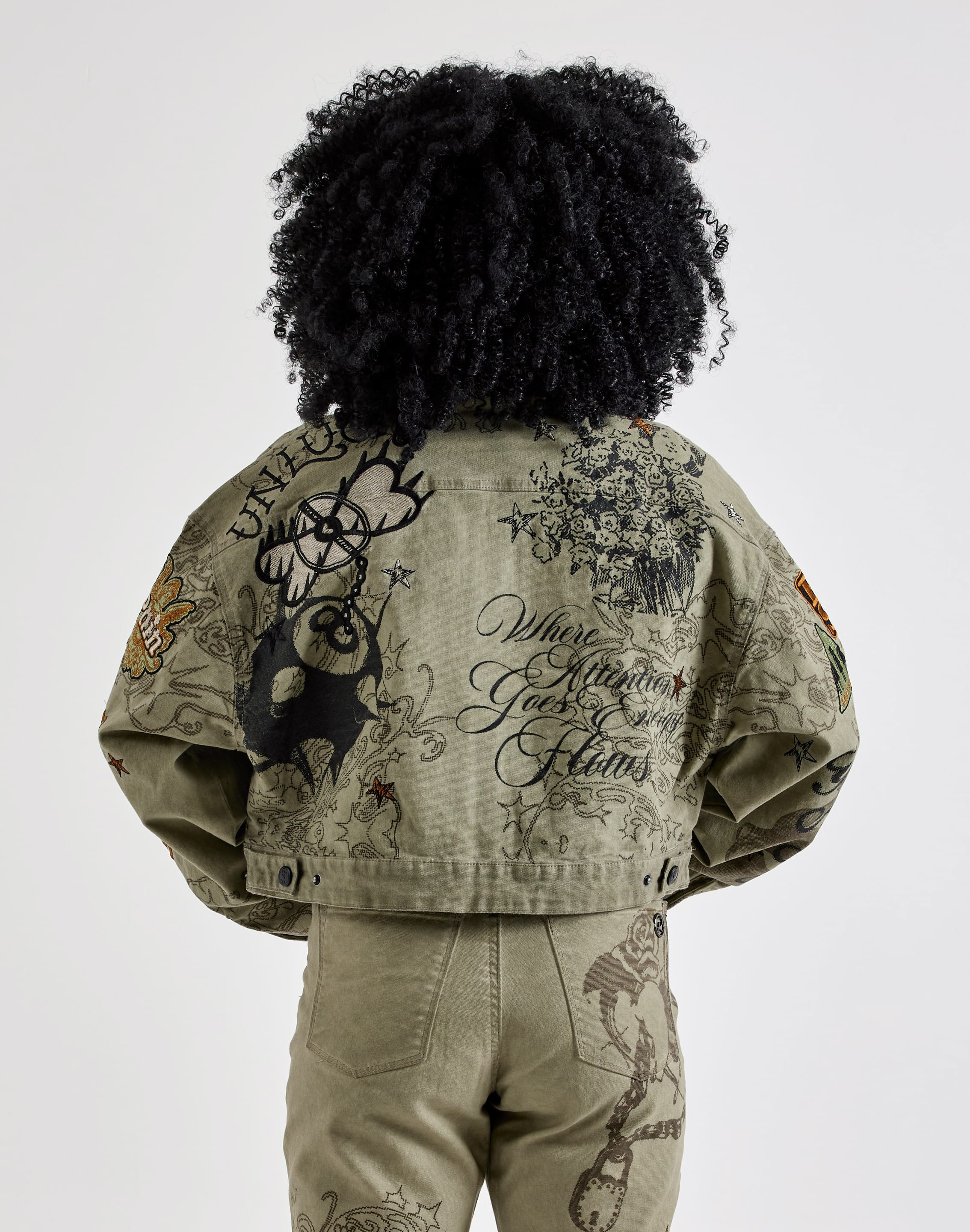 Photo of Smoke Rise Embroidered Printed Jacket