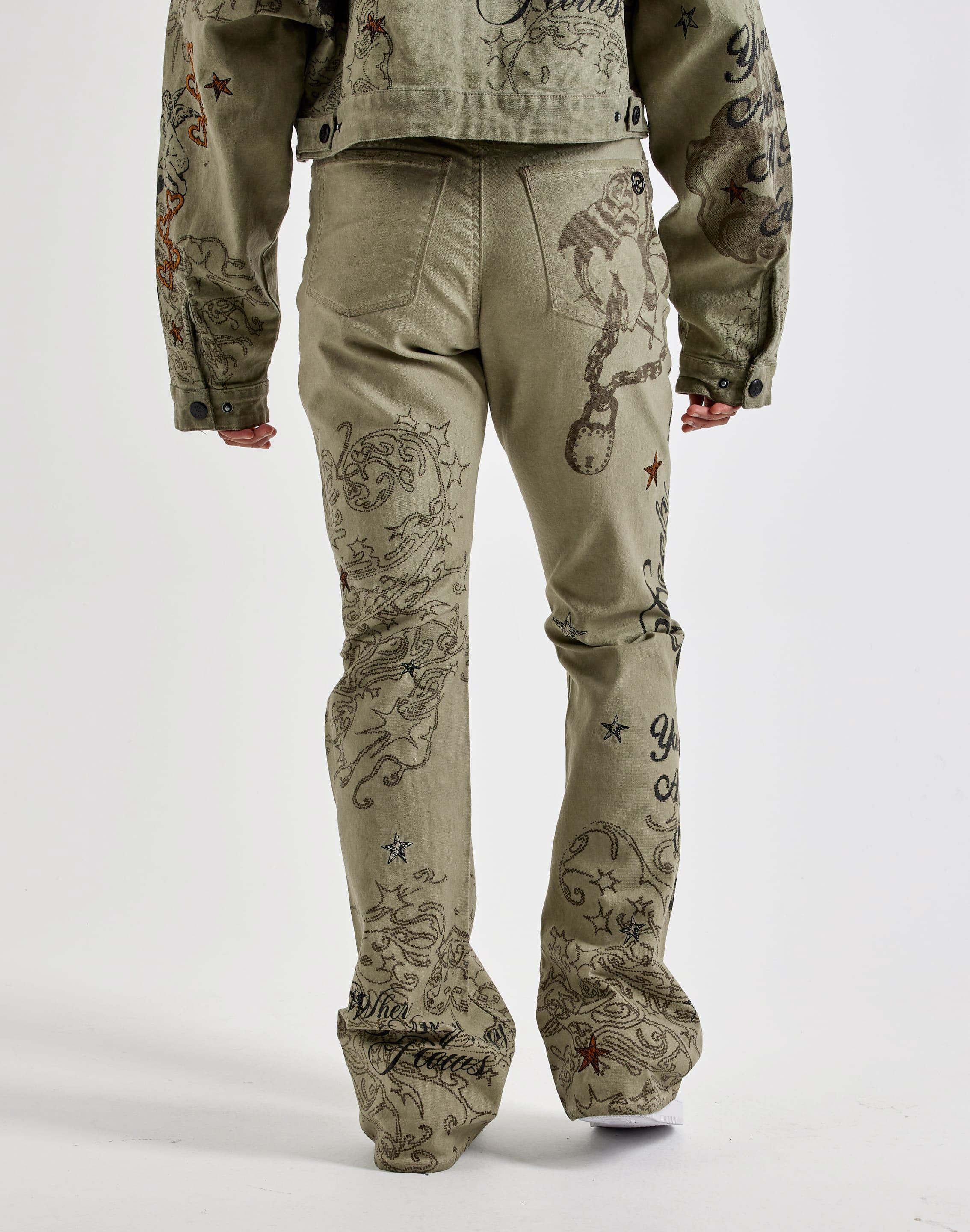 Photo of Smoke Rise Embroidered Printed Pants