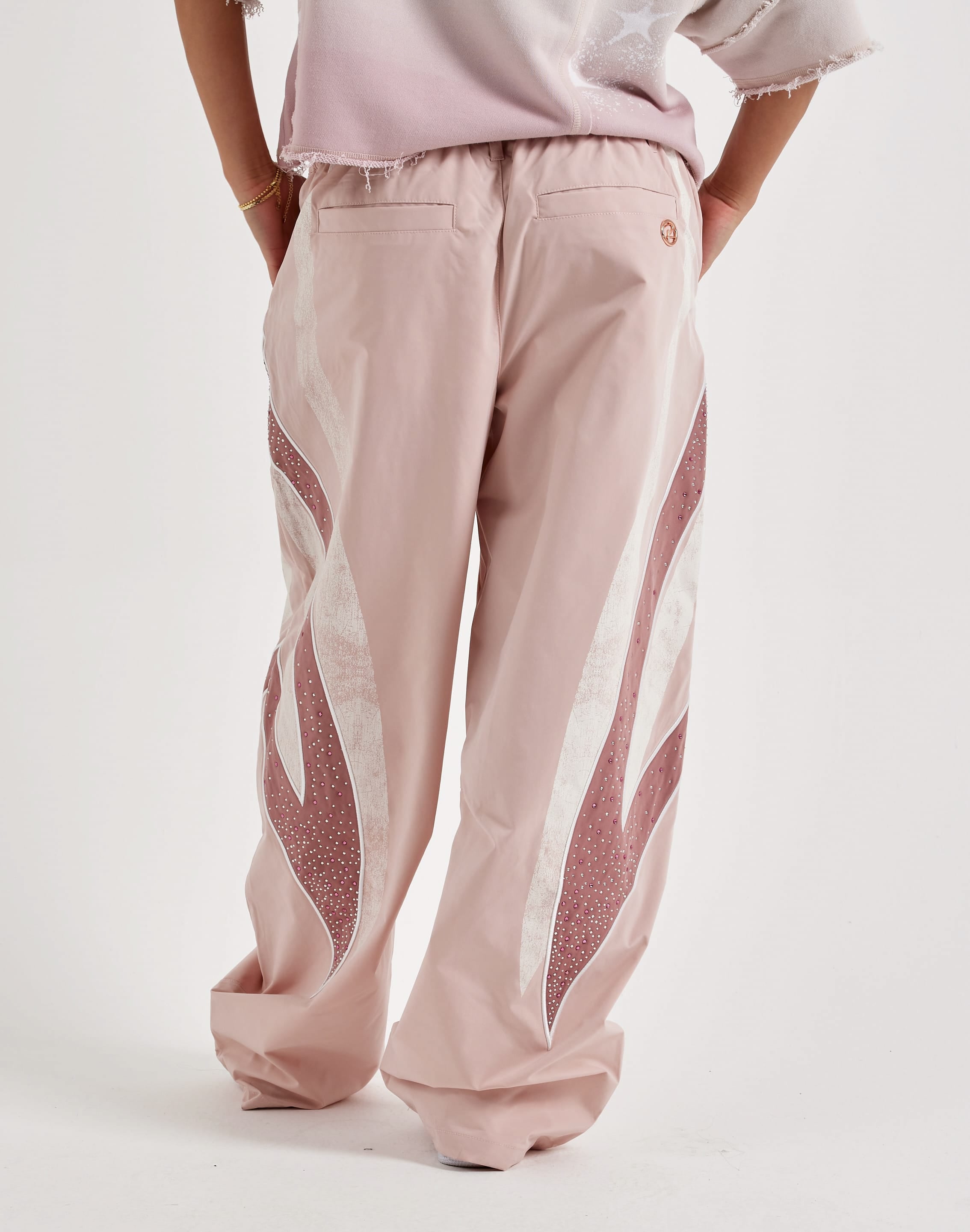 Photo of Smoke Rise Nylon Rhinestone Panel Pants