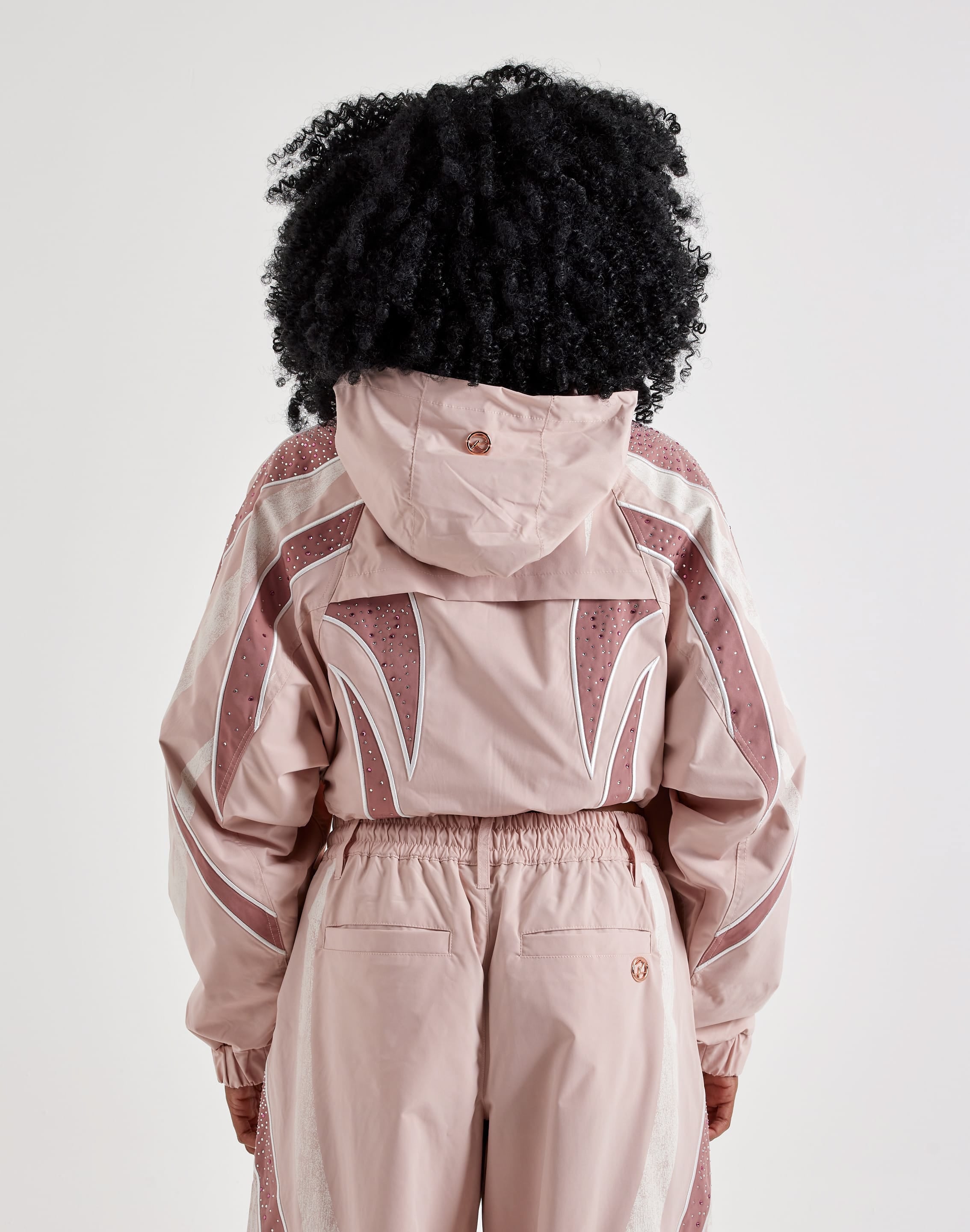 Photo of Smoke Rise Rhinestone Panel Windbreaker Jacket