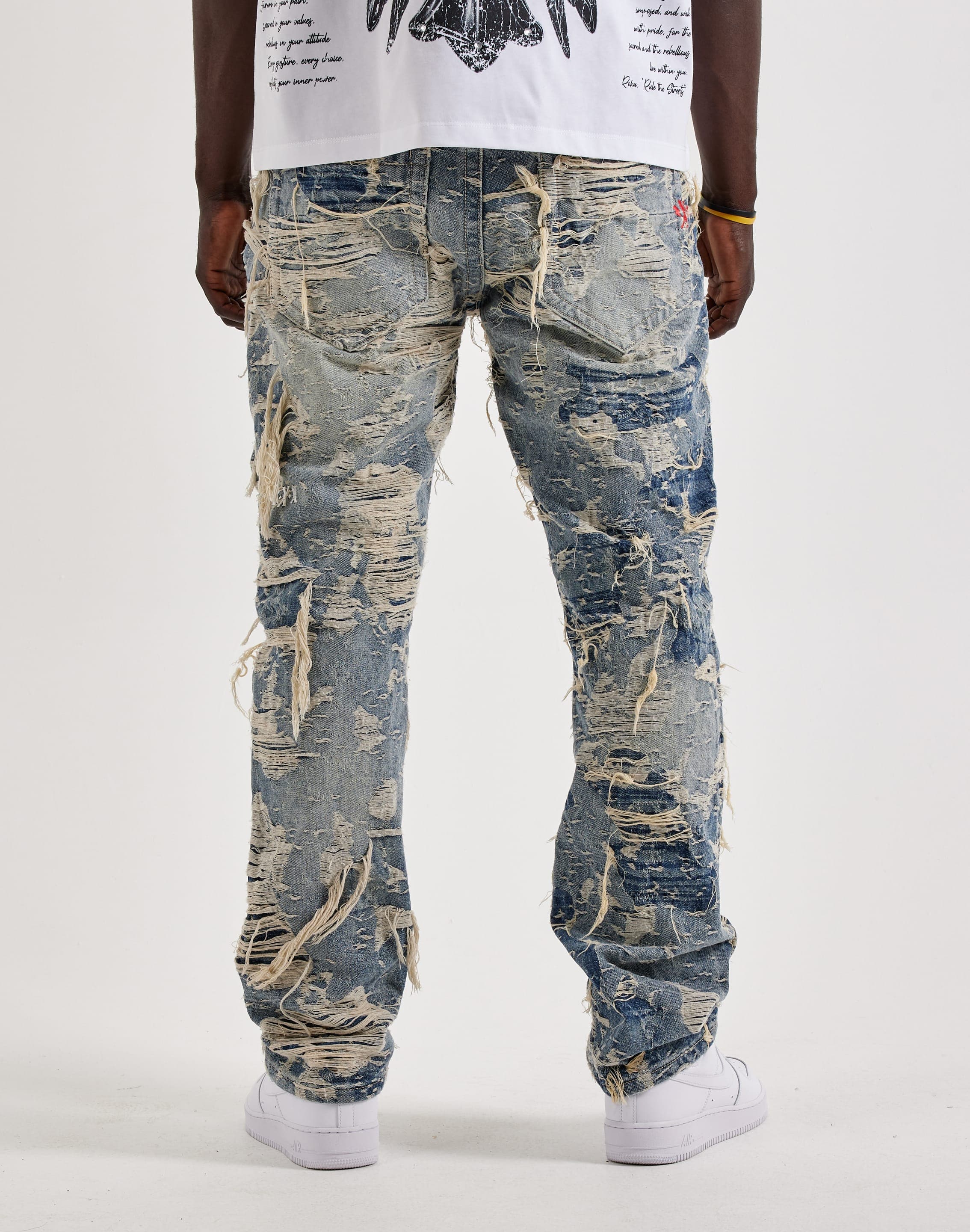 Photo of Smuggler's Moon Distressed Straight Denim Jeans