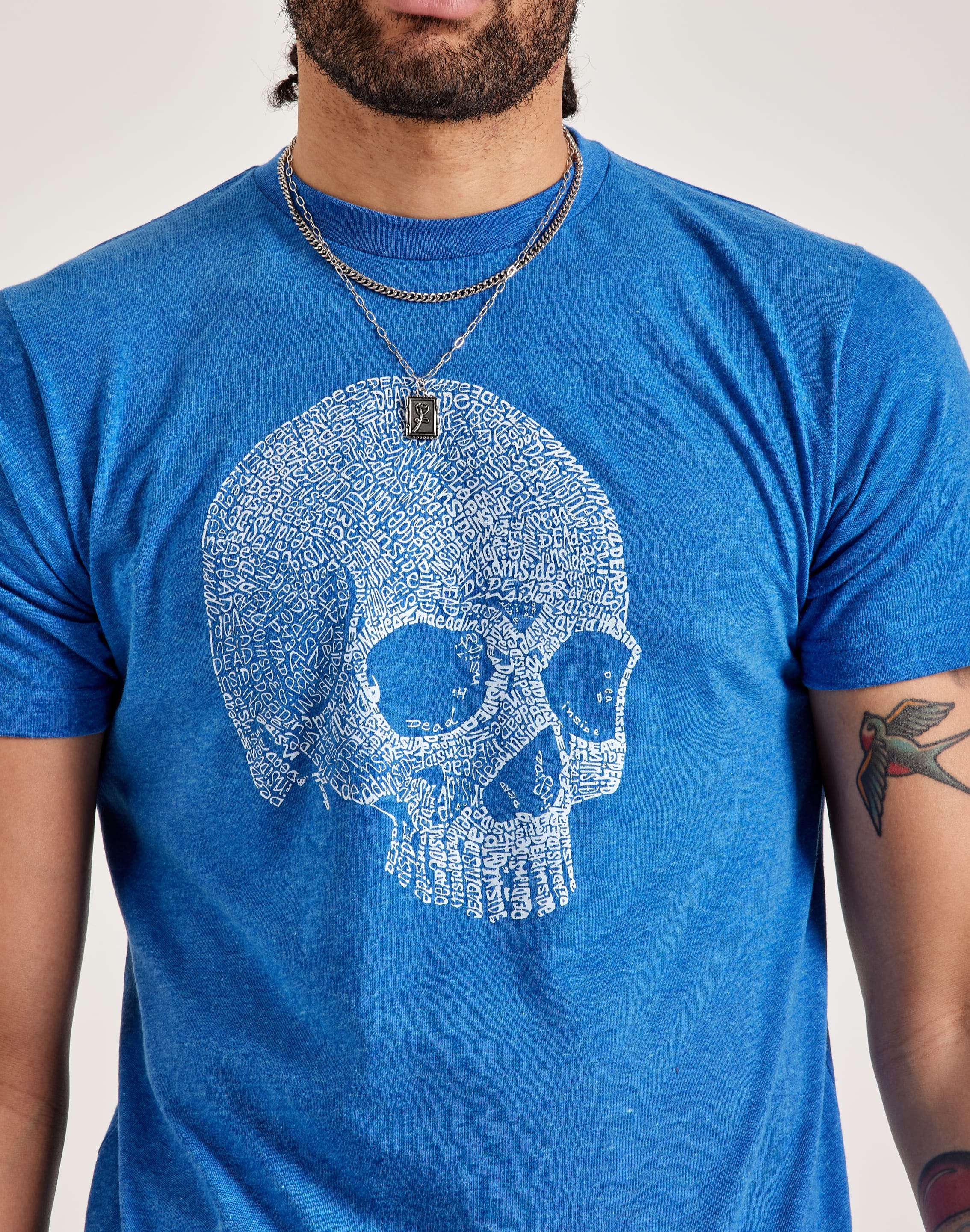Photo of LA Pop Art Word Art Dead Inside Skull Tee
