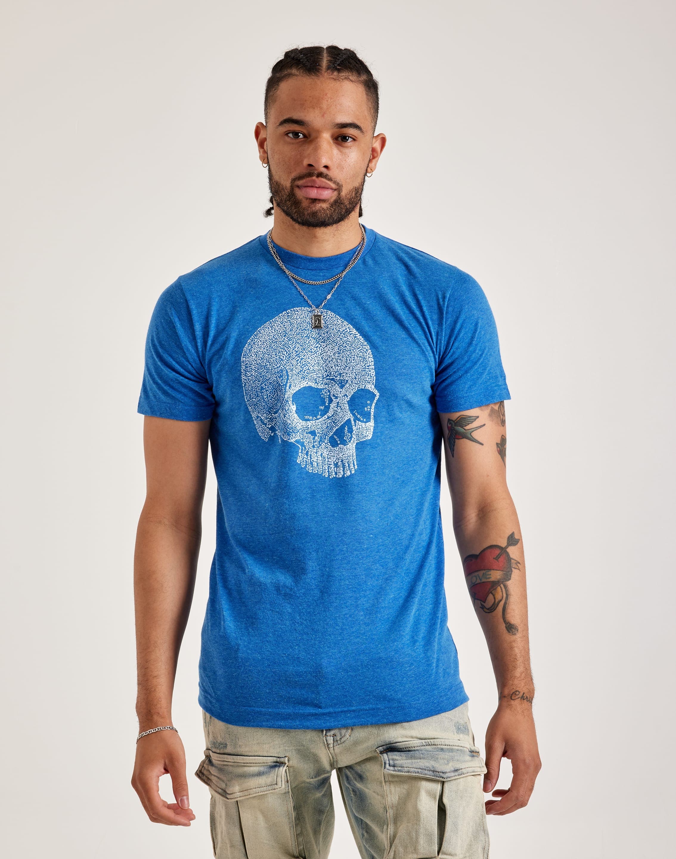 Photo of LA Pop Art Word Art Dead Inside Skull Tee