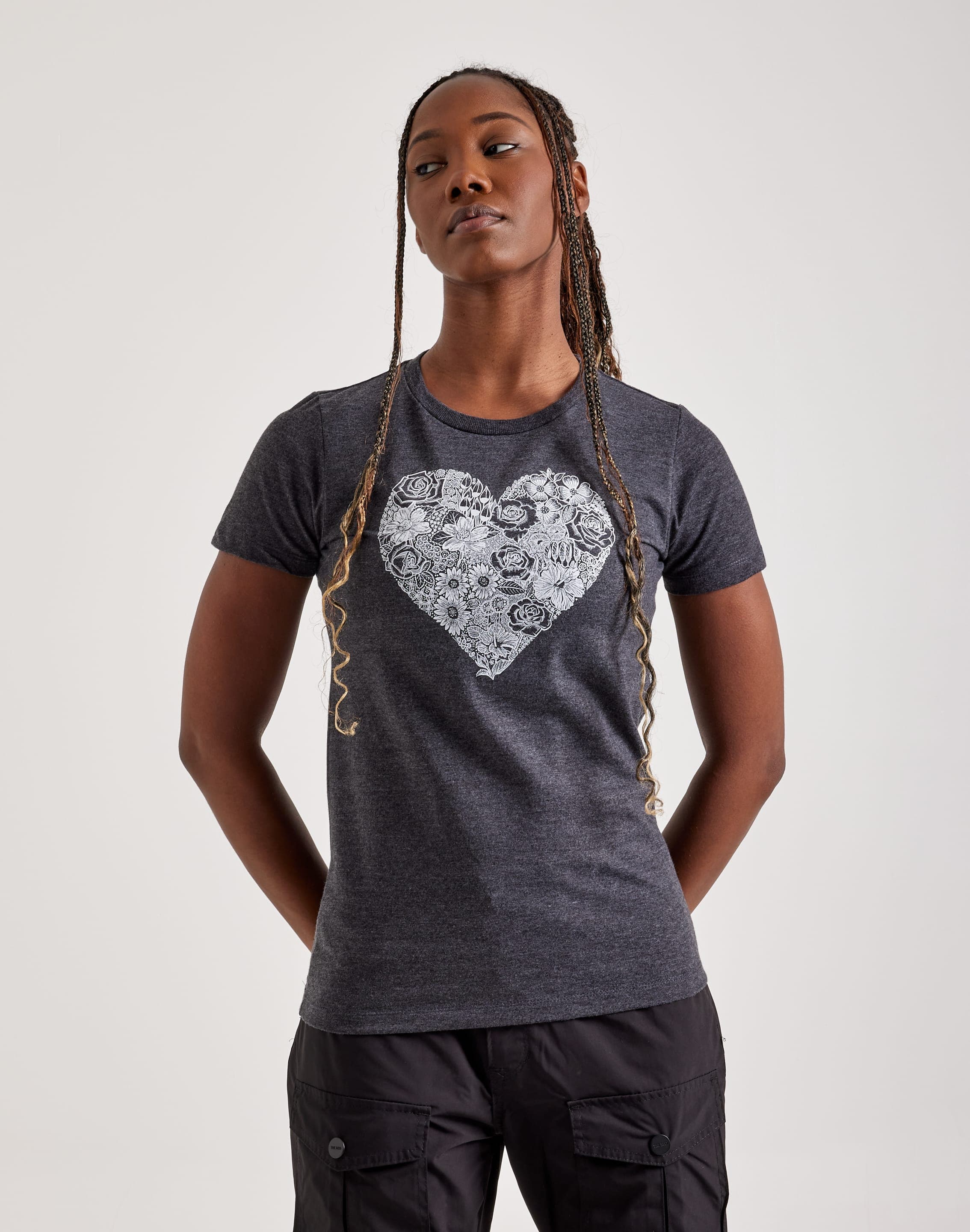 Photo of LA Pop Art Heart Flowers Tee