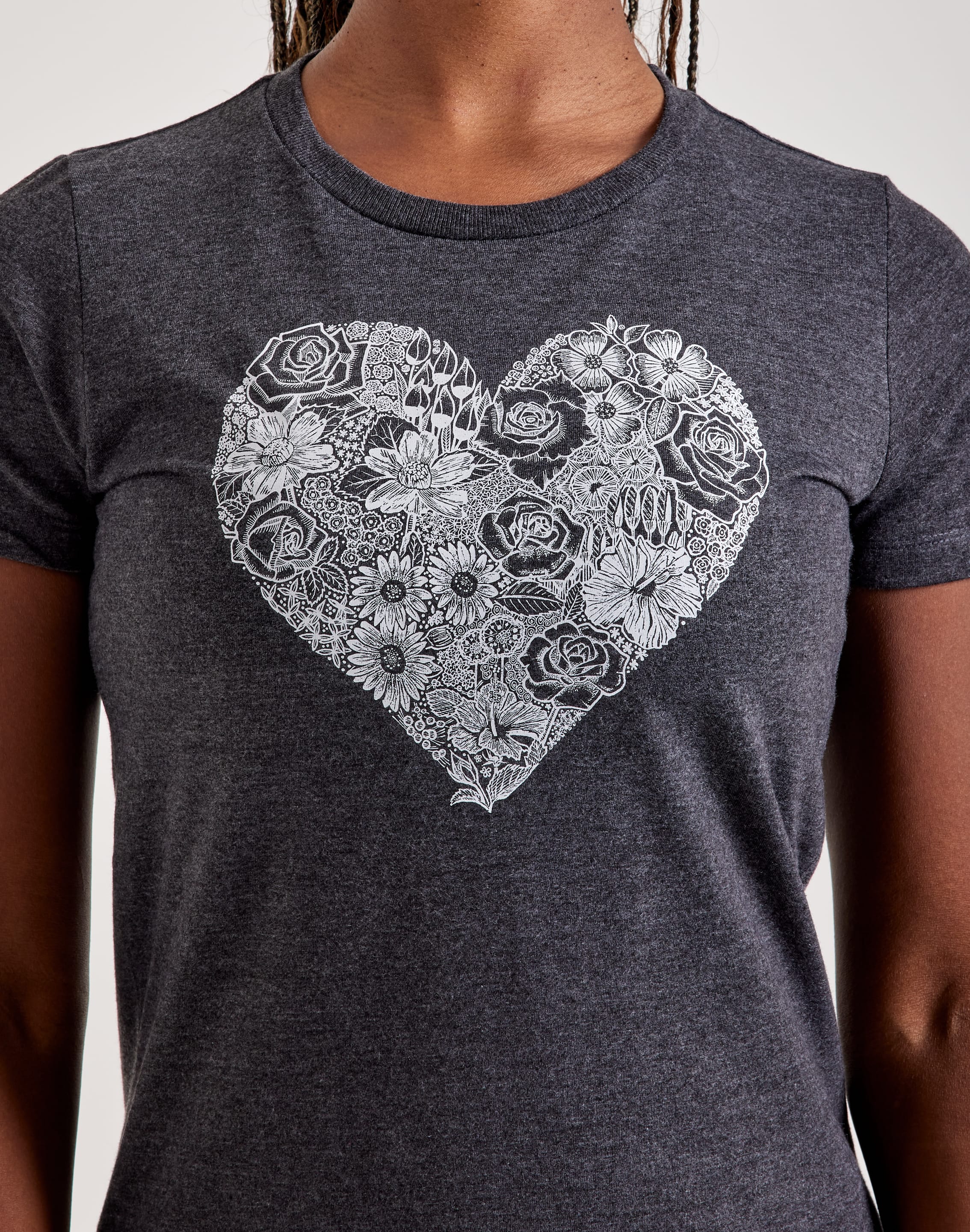 Photo of LA Pop Art Heart Flowers Tee