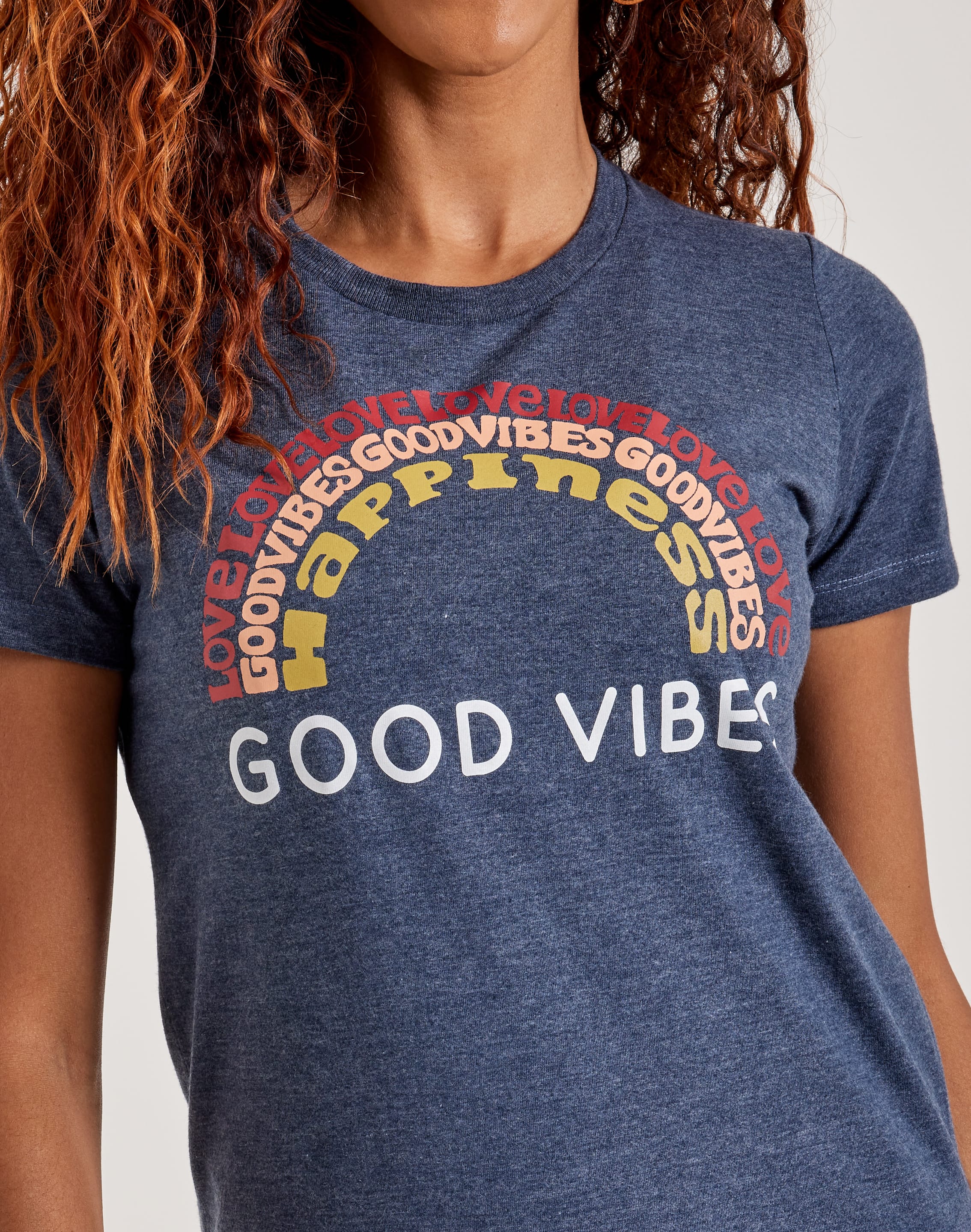 Photo of LA Pop Art Word Art Good Vibes Tee