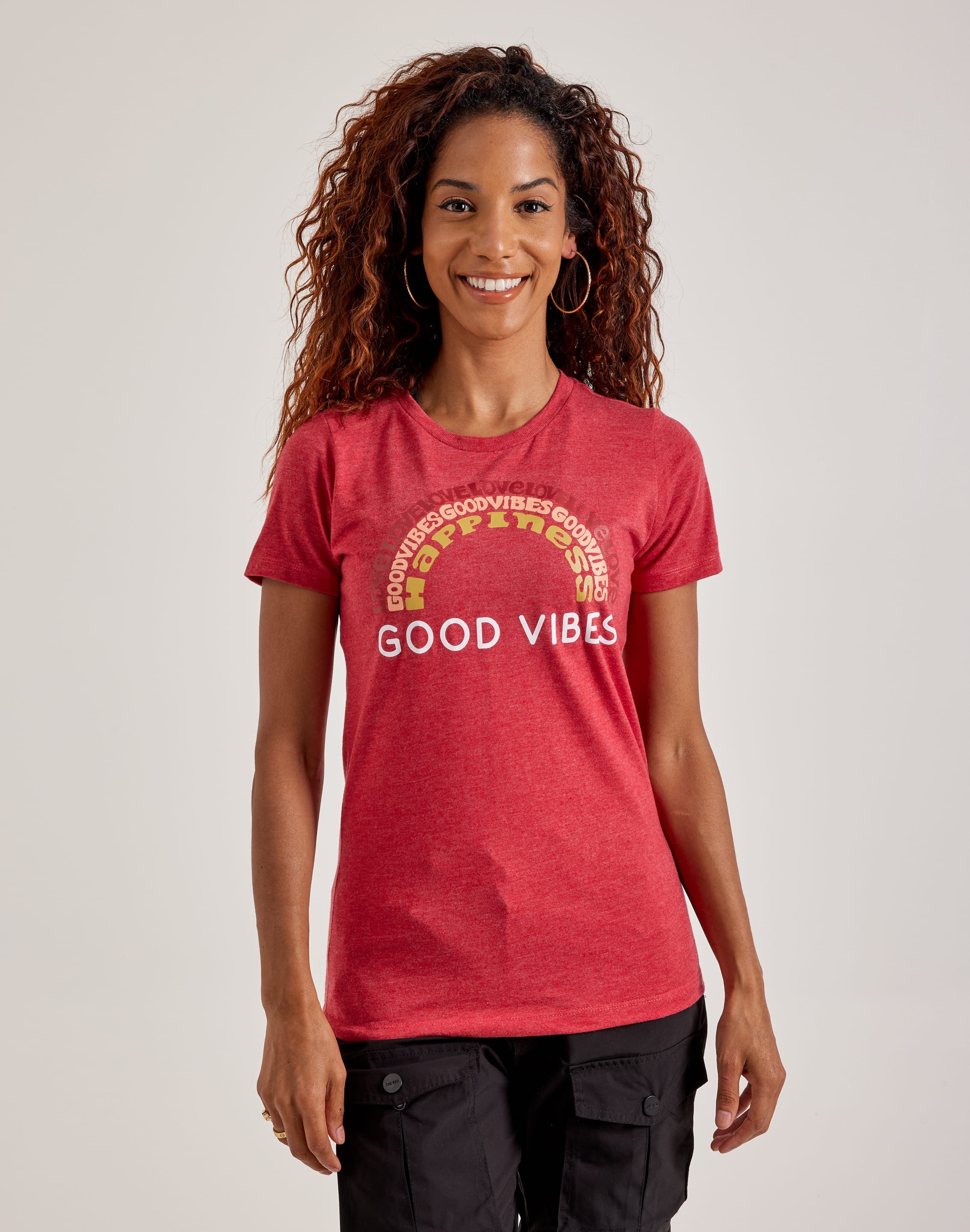 Photo of LA Pop Art Word Art Good Vibes Tee