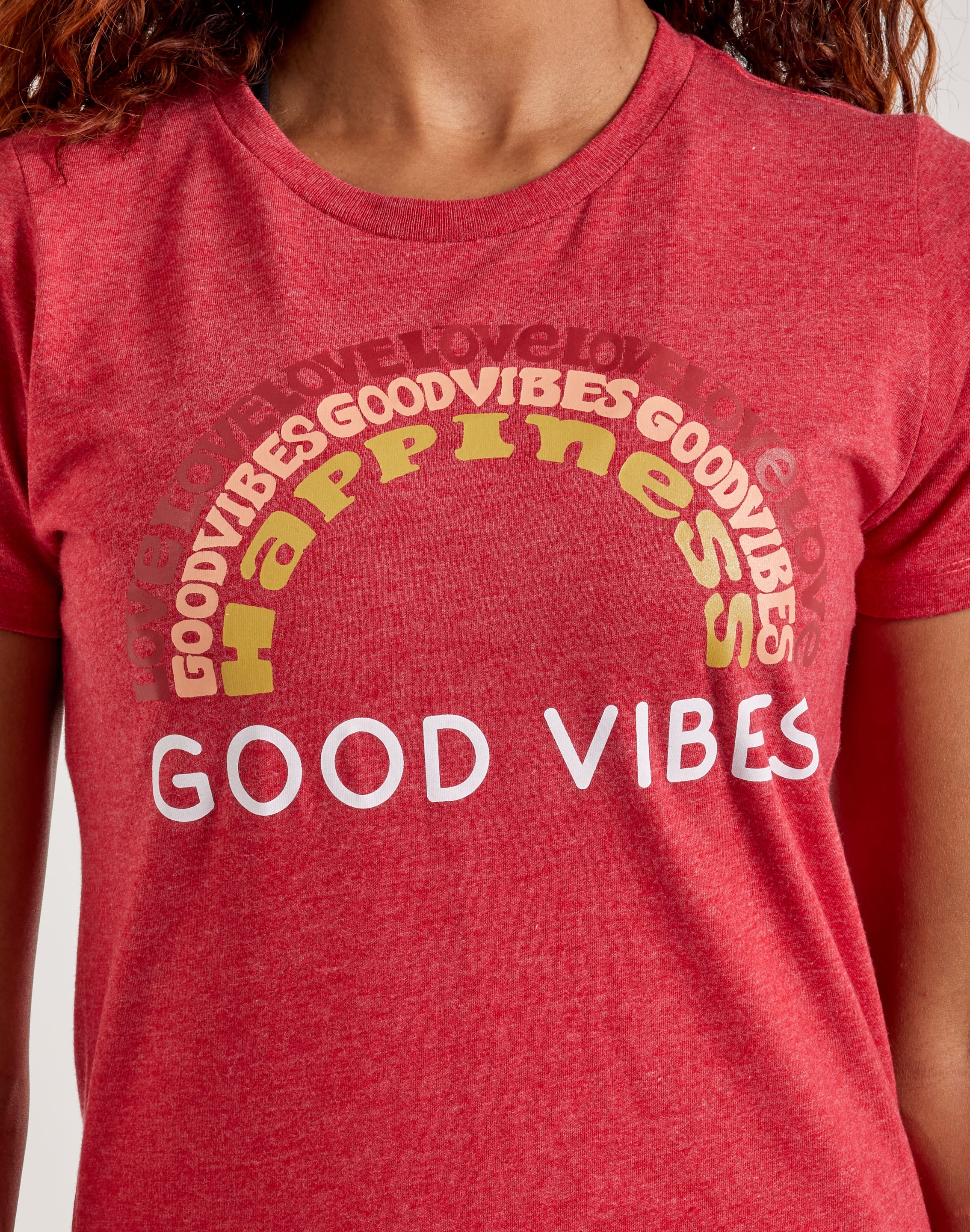 Photo of LA Pop Art Word Art Good Vibes Tee