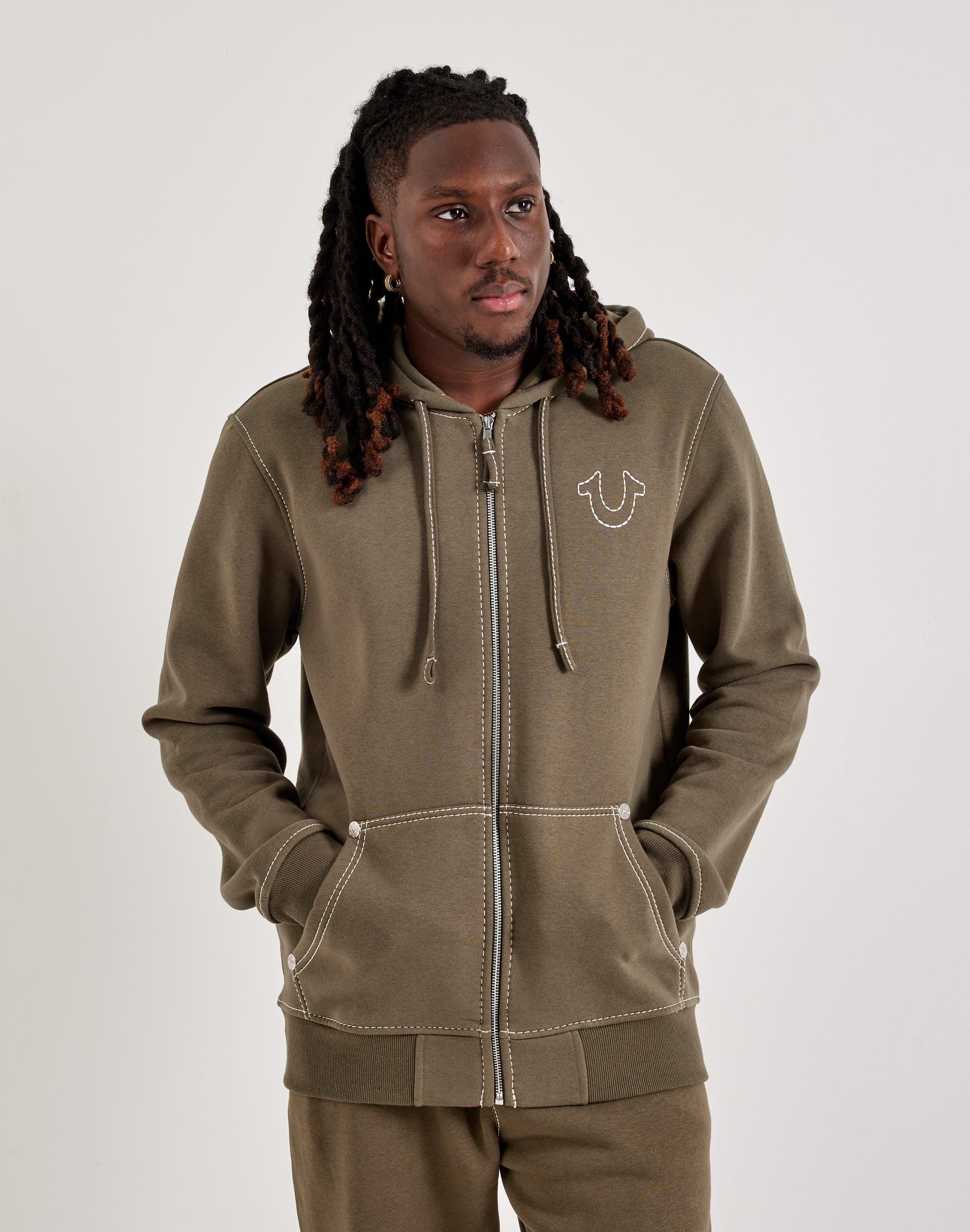 TRUE RELIGION zipパーカー True Religion x Cookies Washed Black Zip Hoodie | Arden Fair