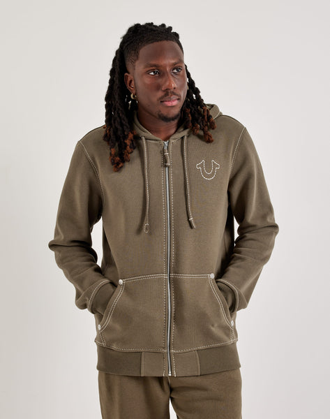 TRUE RELIGION ブラウン フード付きパーカー TRUE RELIGION ブラウン フード付きパーカー - メルカリ