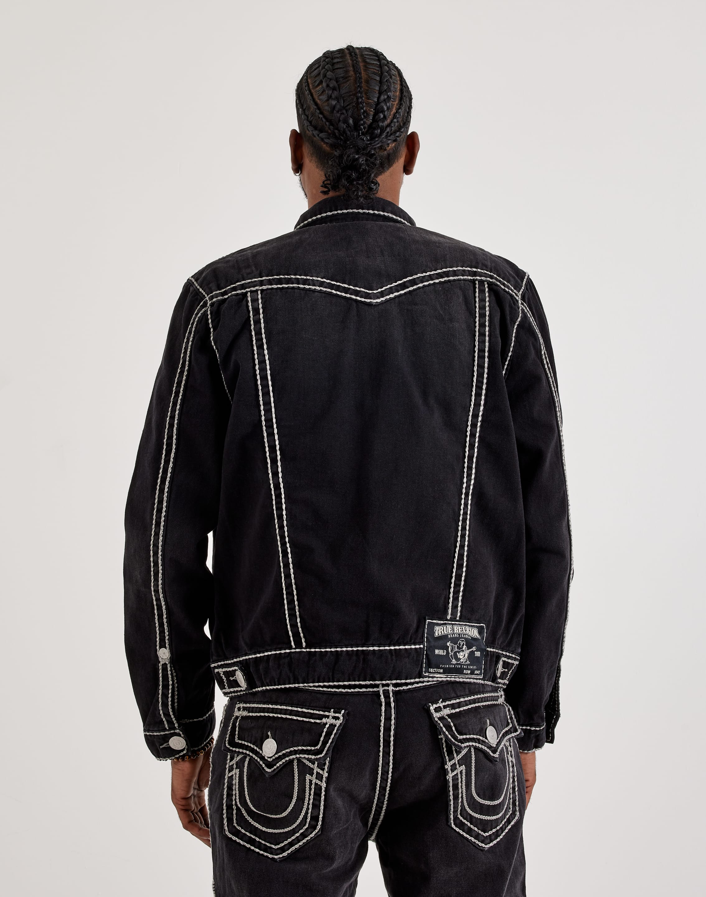 True Religion Jimmy Marled Rope Stitch Denim Jacket – DTLR