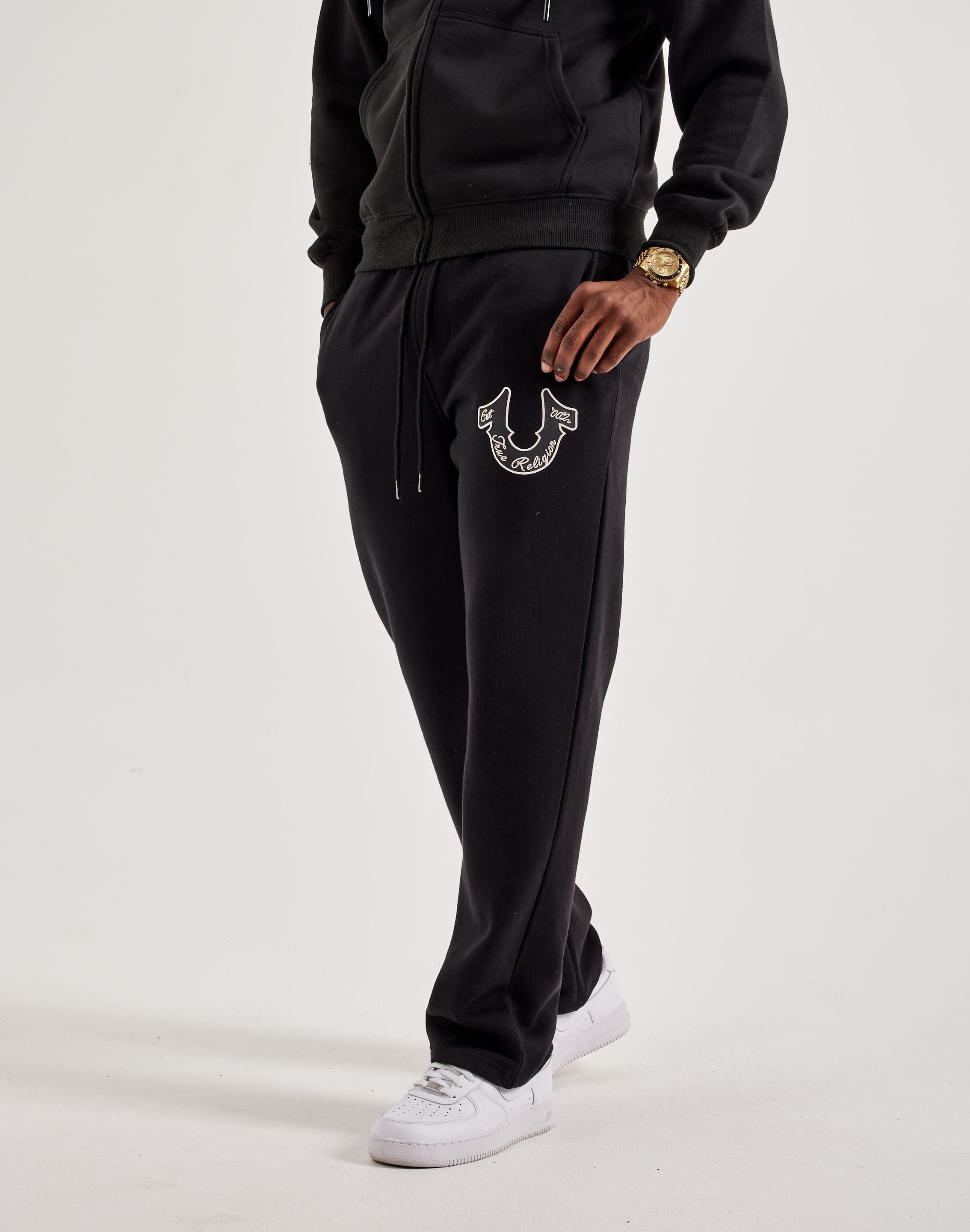 TRUE RELIGION ブラックパーカー TRUE RELIGION Buddha Pullover Hoodie 106986-1001 - Shiekh