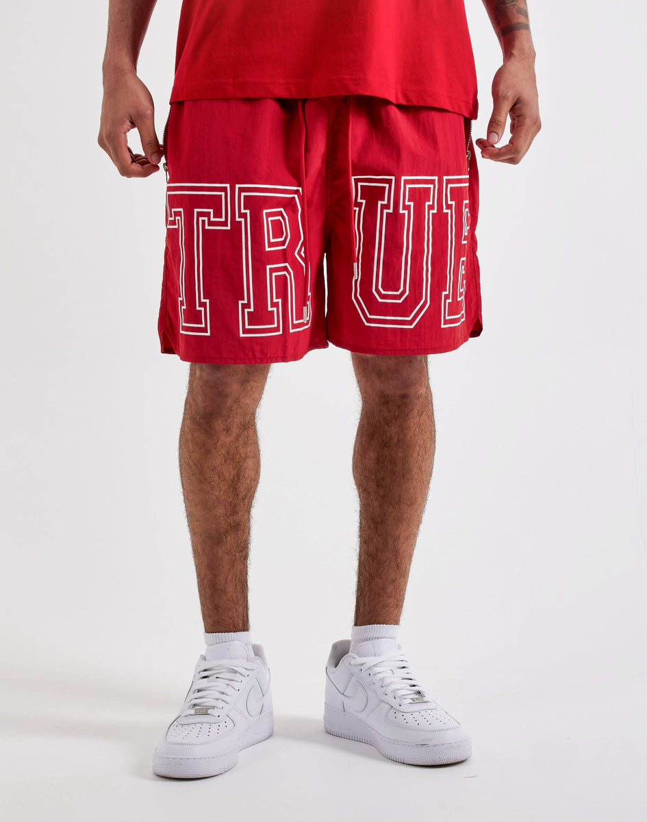 True Religion Block Logo Nylon Shorts – DTLR