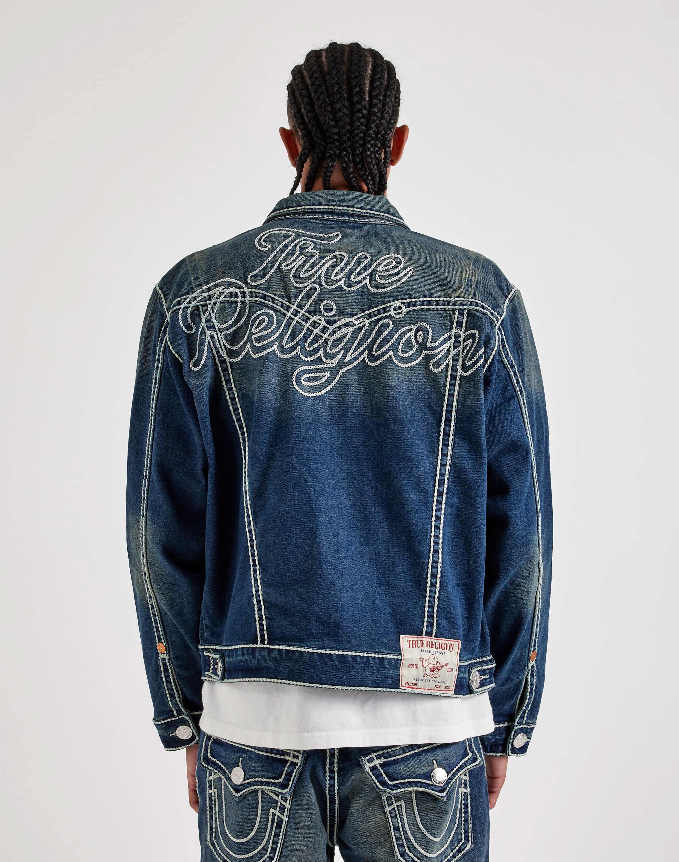 Photo of True Religion Jimmy Ropestitch Oversized Denim Jacket