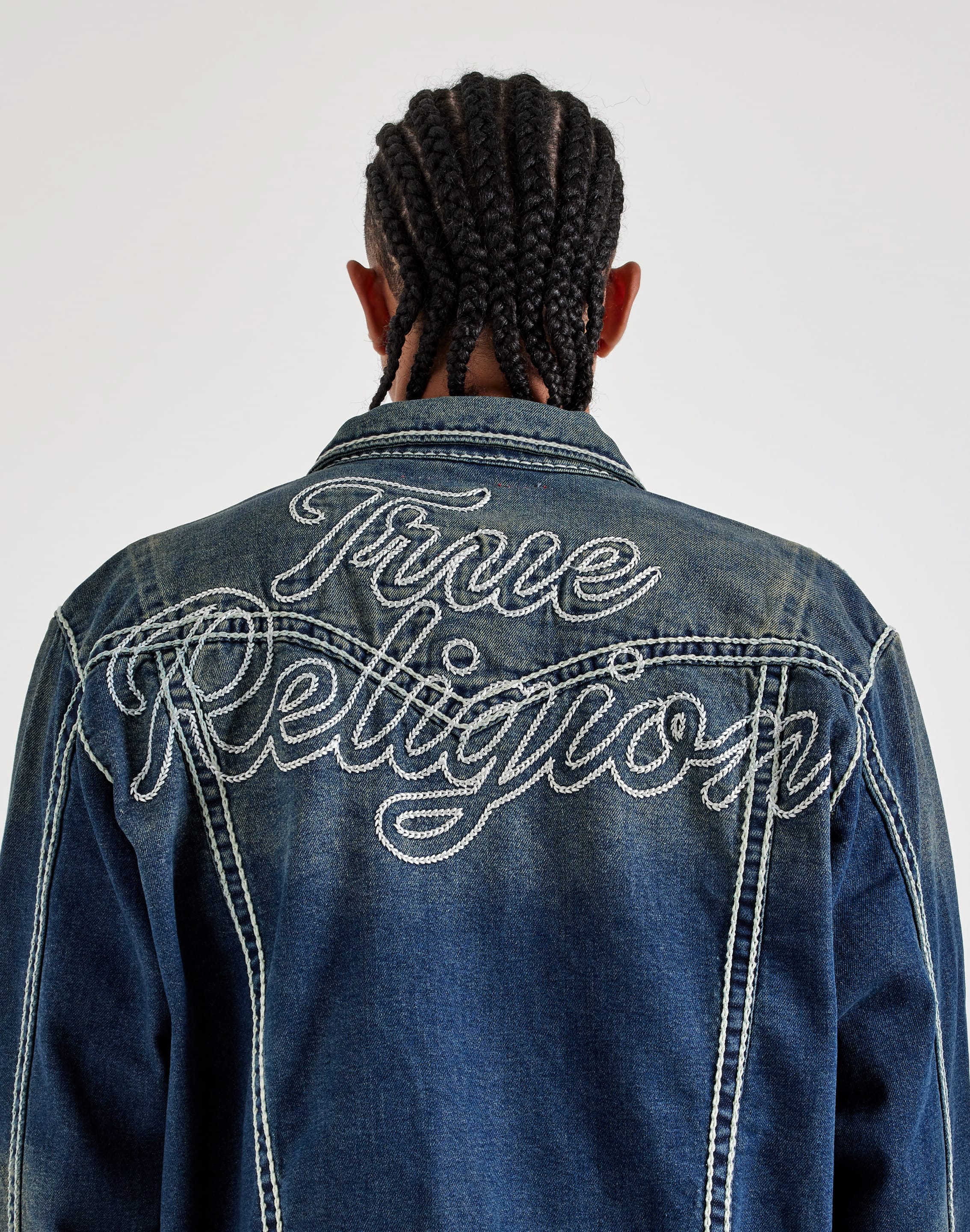 Photo of True Religion Jimmy Ropestitch Oversized Denim Jacket