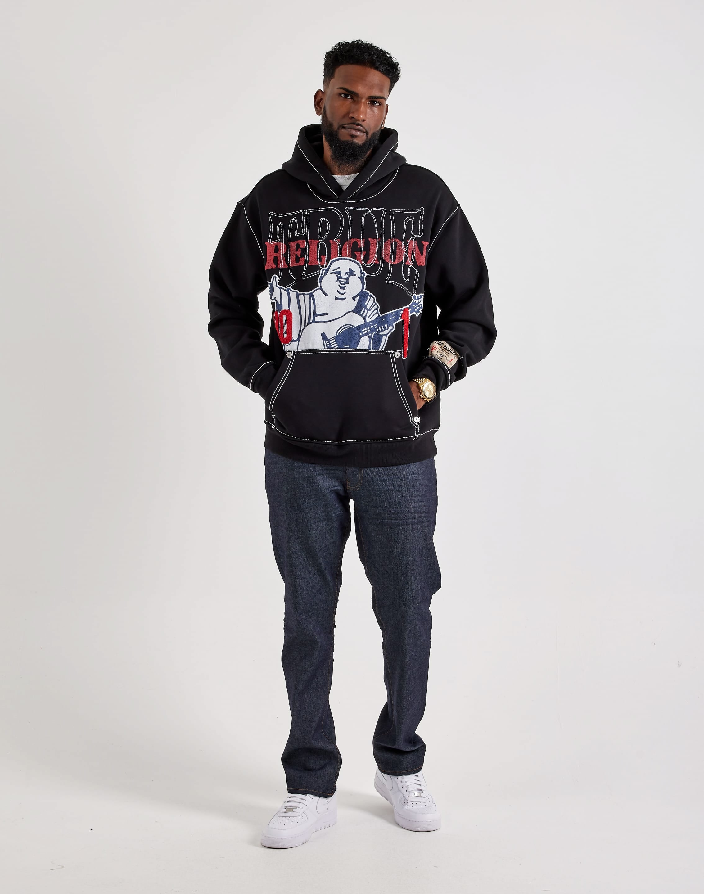 Photo of True Religion Buddha Big T Fleece Pullover Hoodie