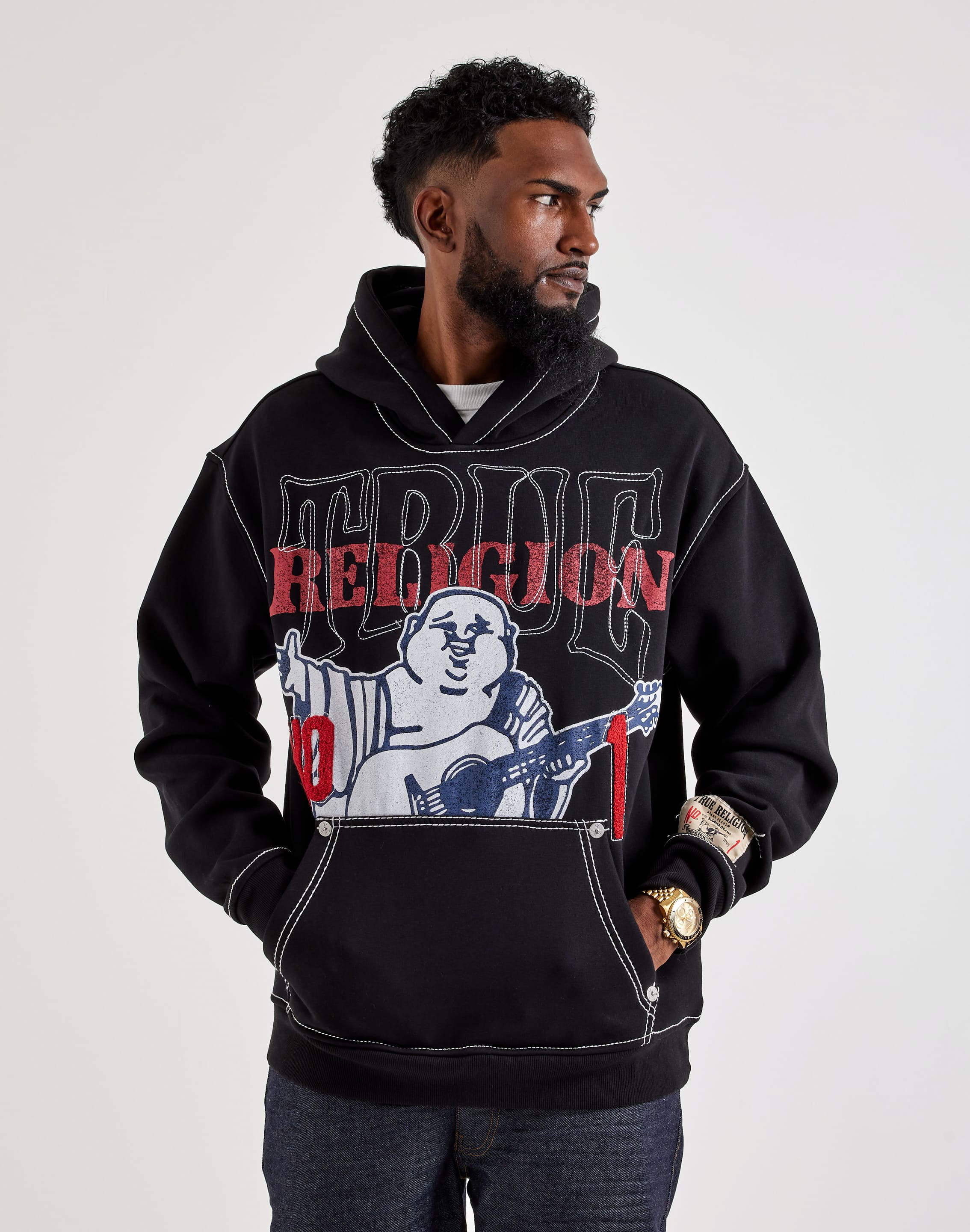 Photo of True Religion Buddha Big T Fleece Pullover Hoodie