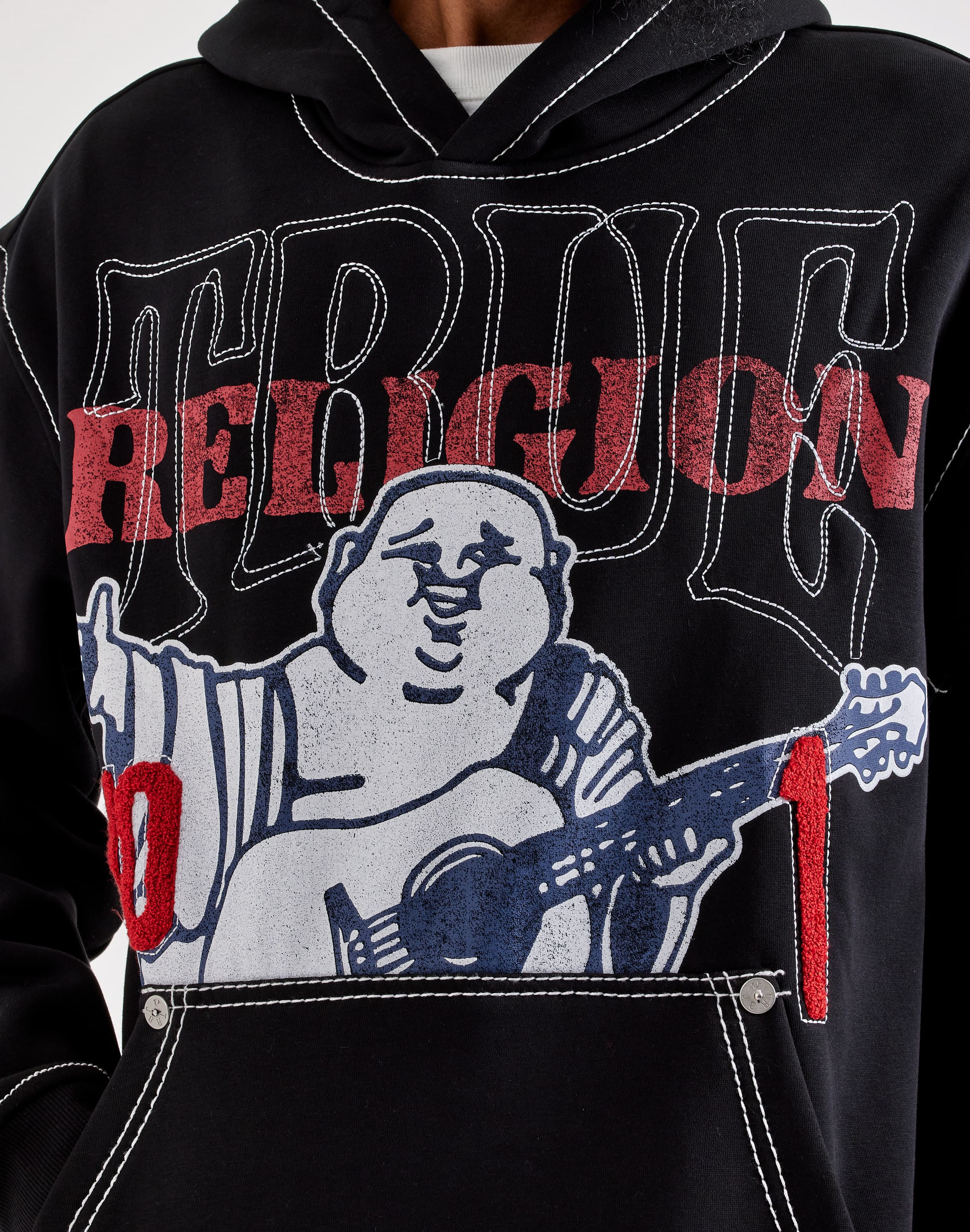 Photo of True Religion Buddha Big T Fleece Pullover Hoodie