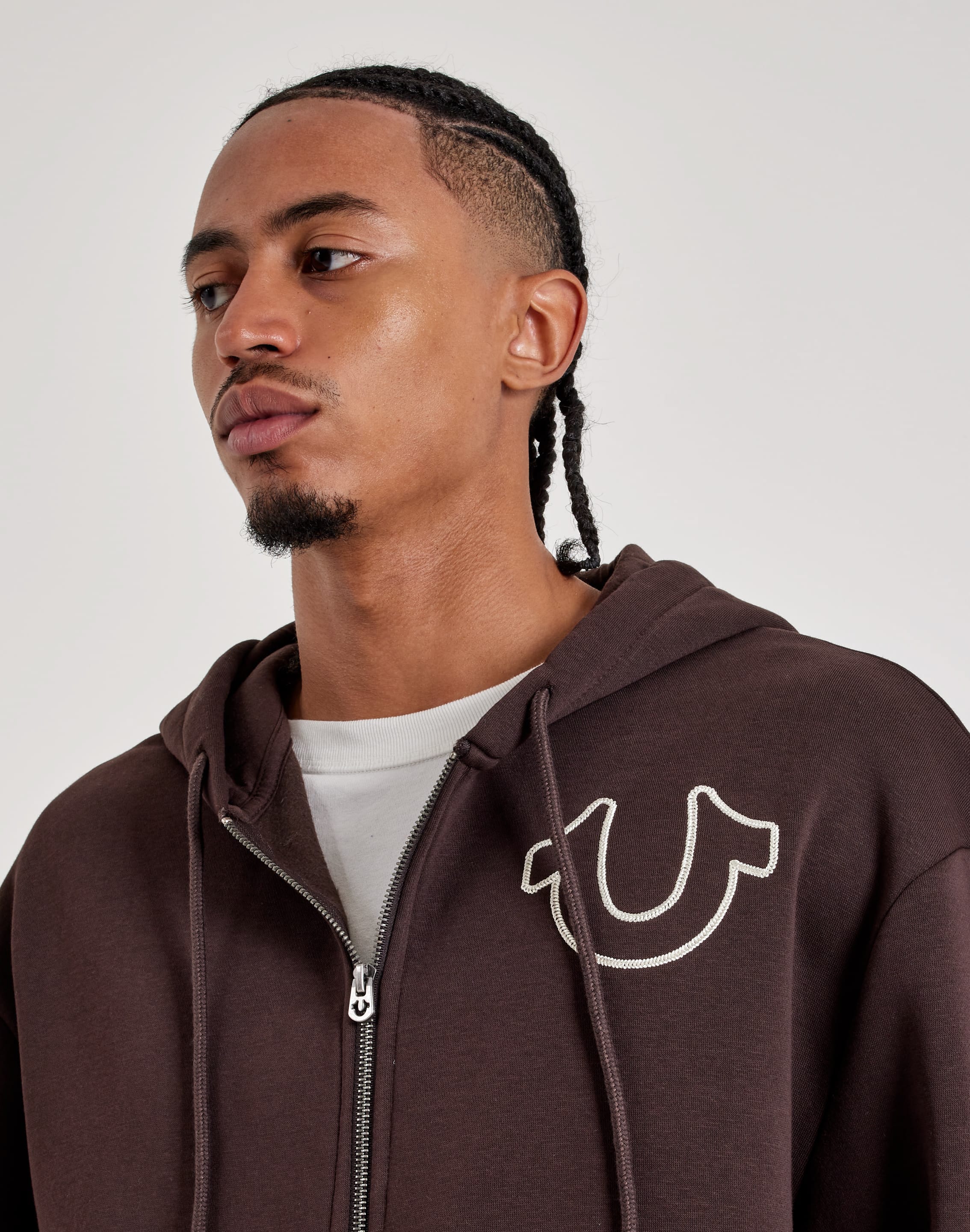 Photo of True Religion Ropestitch Full-Zip Fleece Hoodie