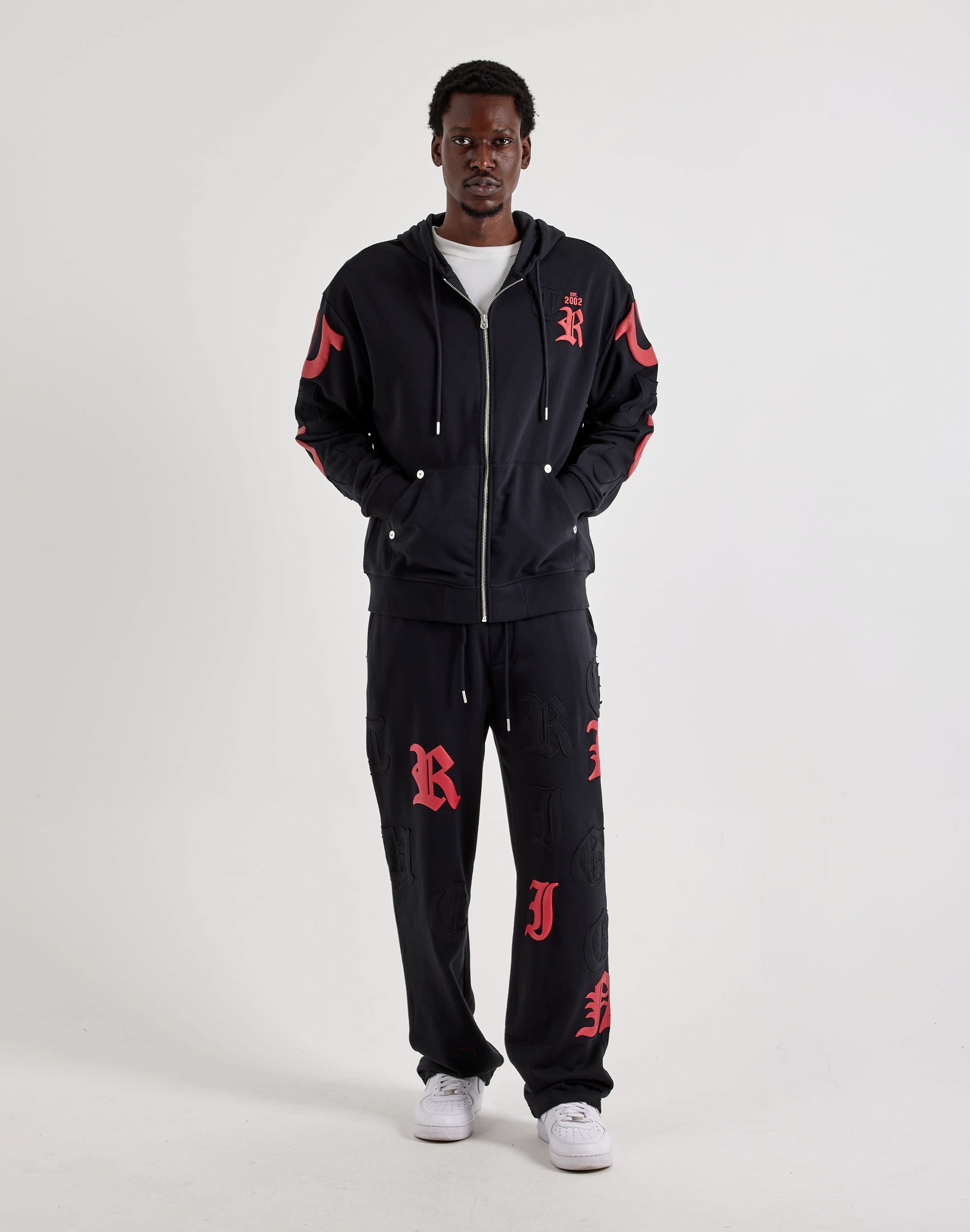 True Religion Tossed Logo Full-Zip Fleece Hoodie – DTLR
