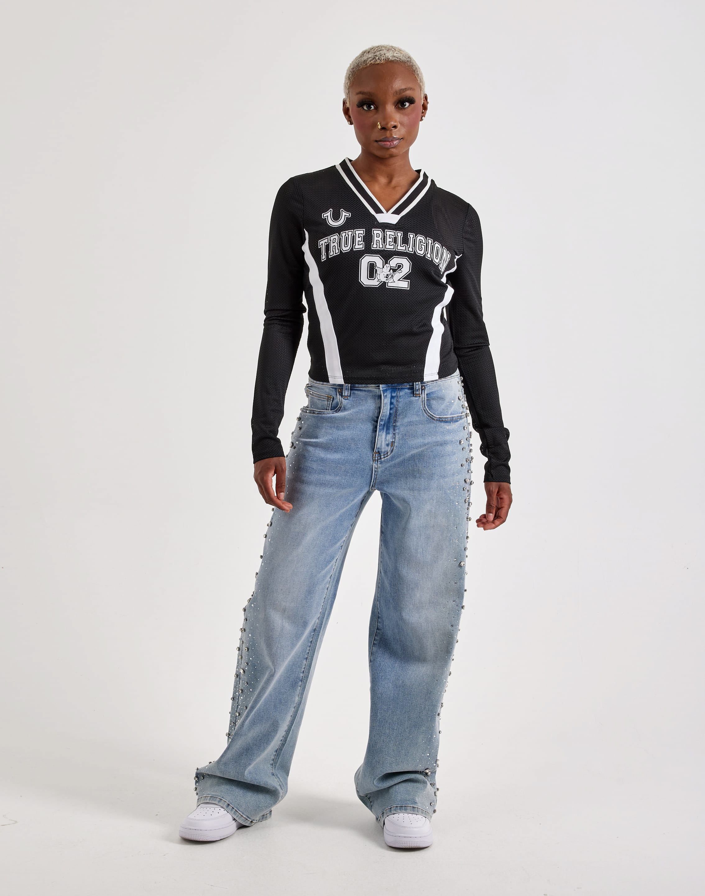 Photo of True Religion Mesh Sporty Long-Sleeve Top