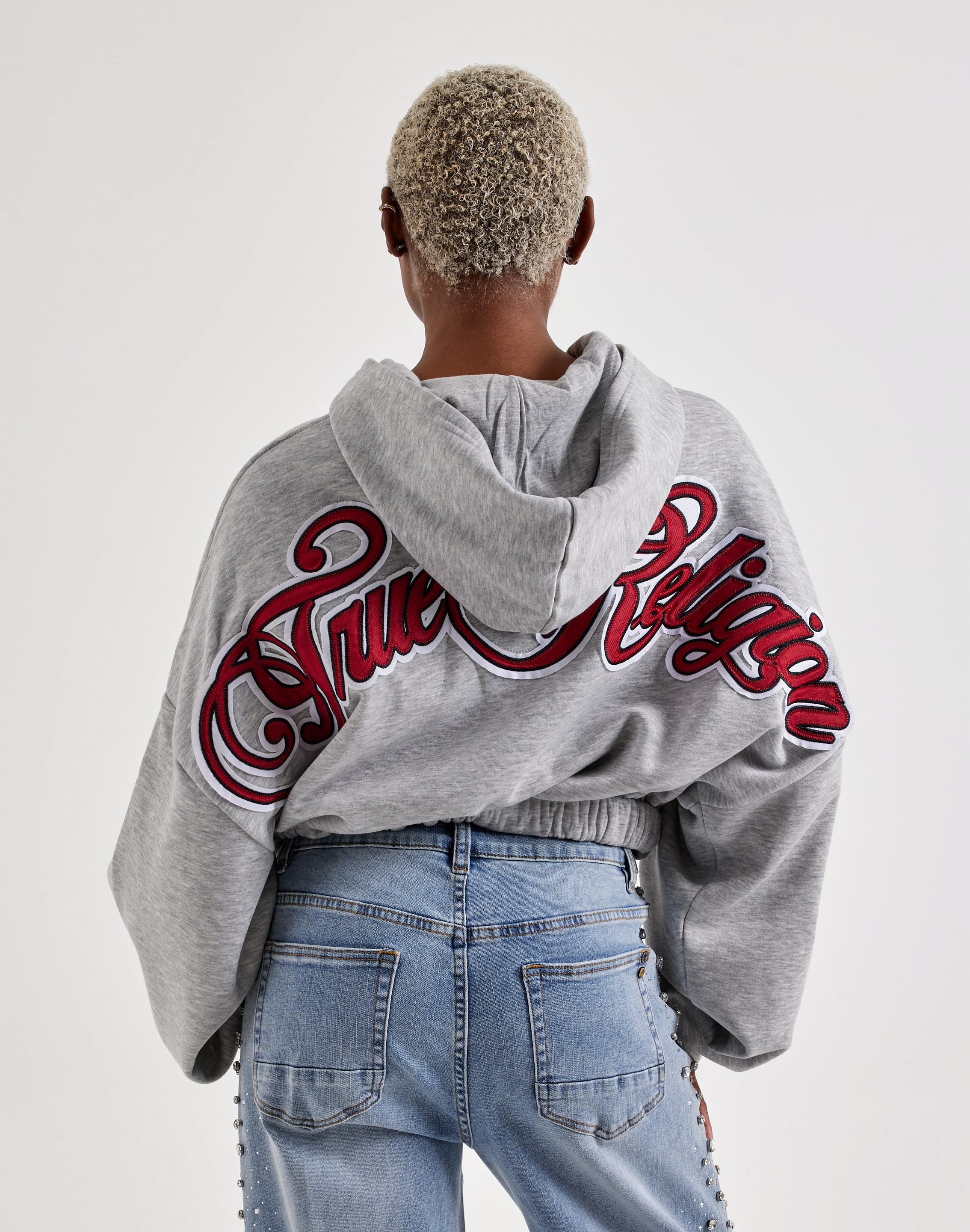 Photo of True Religion Applique Full-Zip Fleece Hoodie