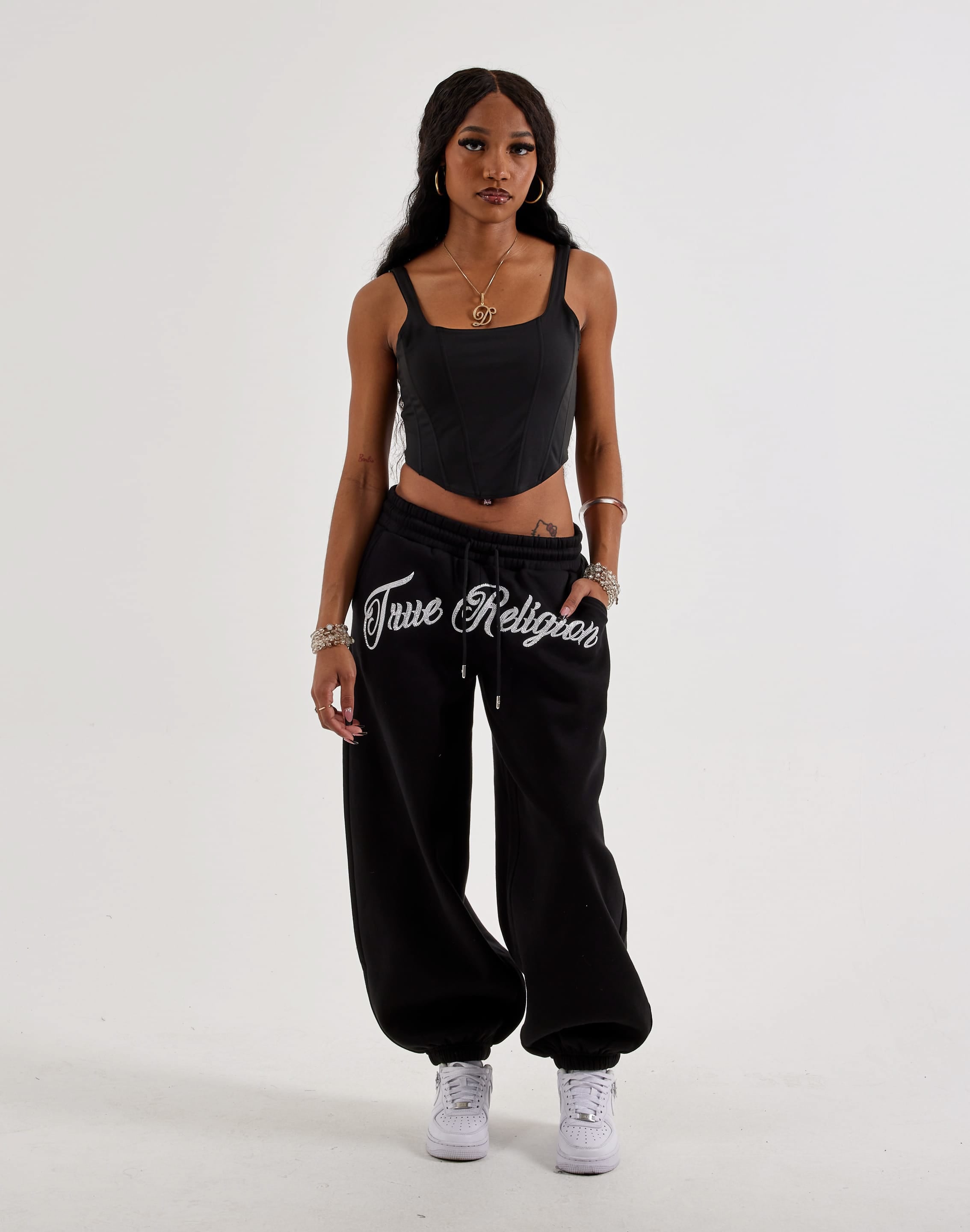 True Religion Crystal Logo Fleece Joggers, image 4 of 4