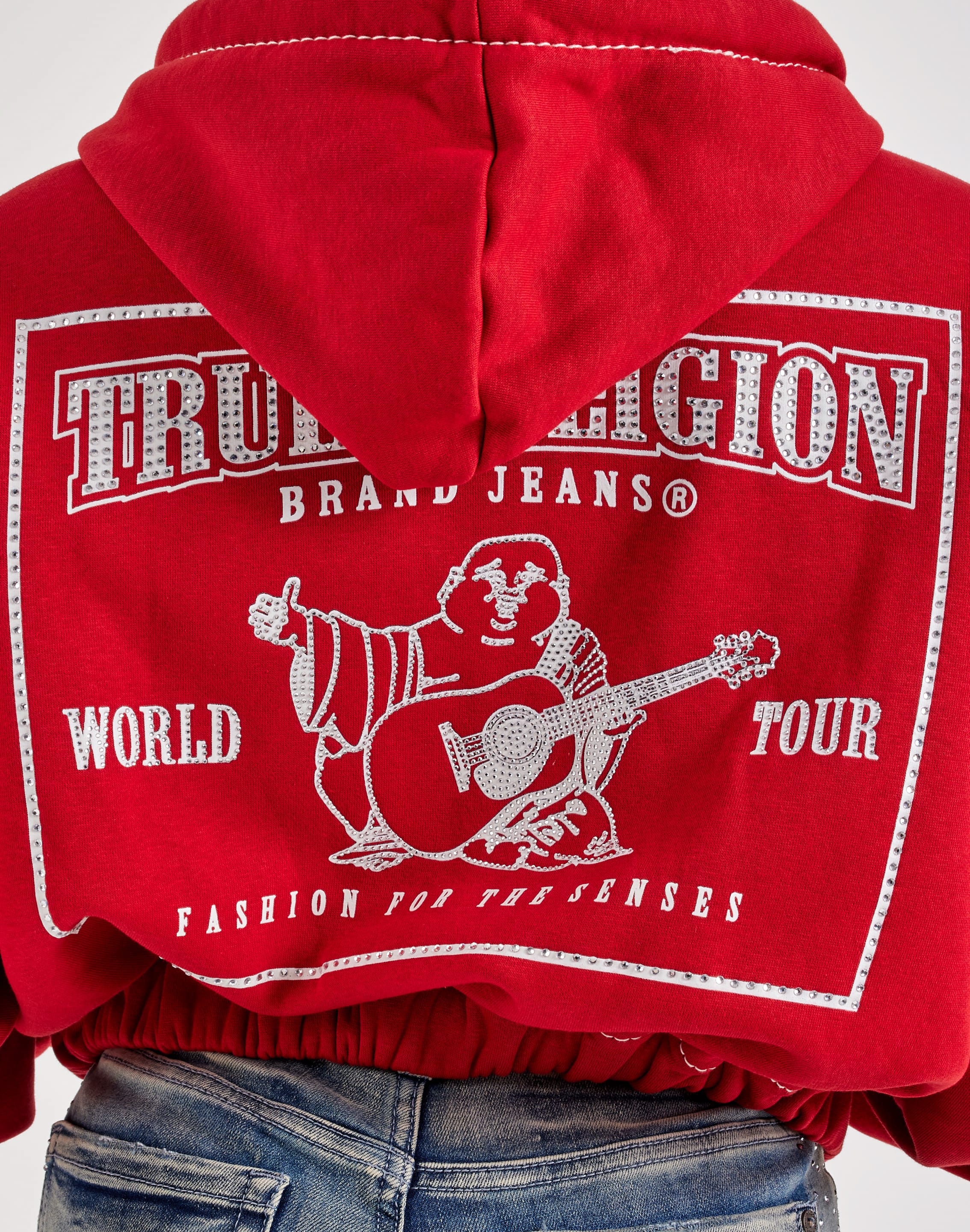 Photo of True Religion Big T Crystal Girlfriend Full-Zip Fleece Hoodie