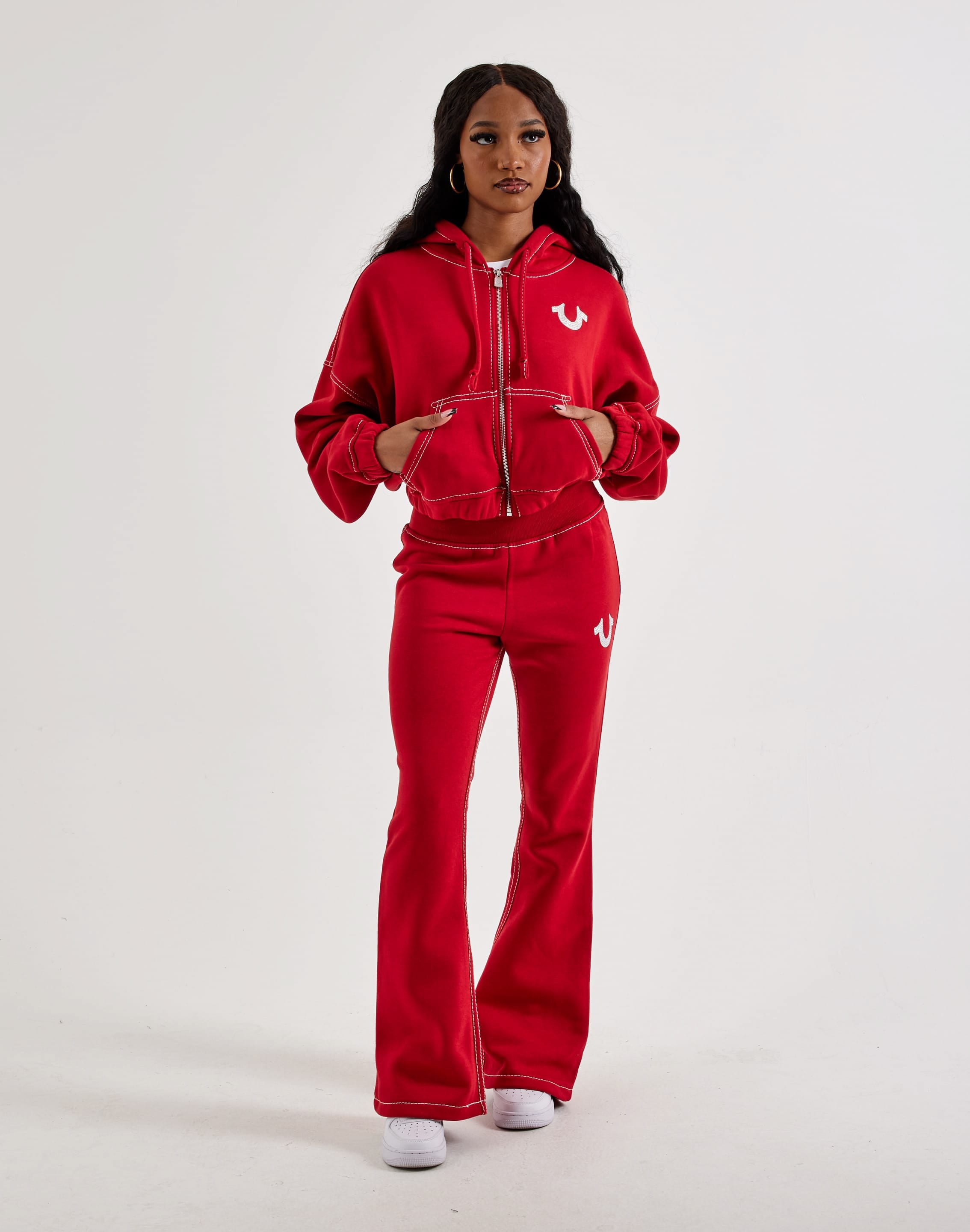True Religion Big T Crystal Logo Bootcut Sweatpants, image 4 of 4