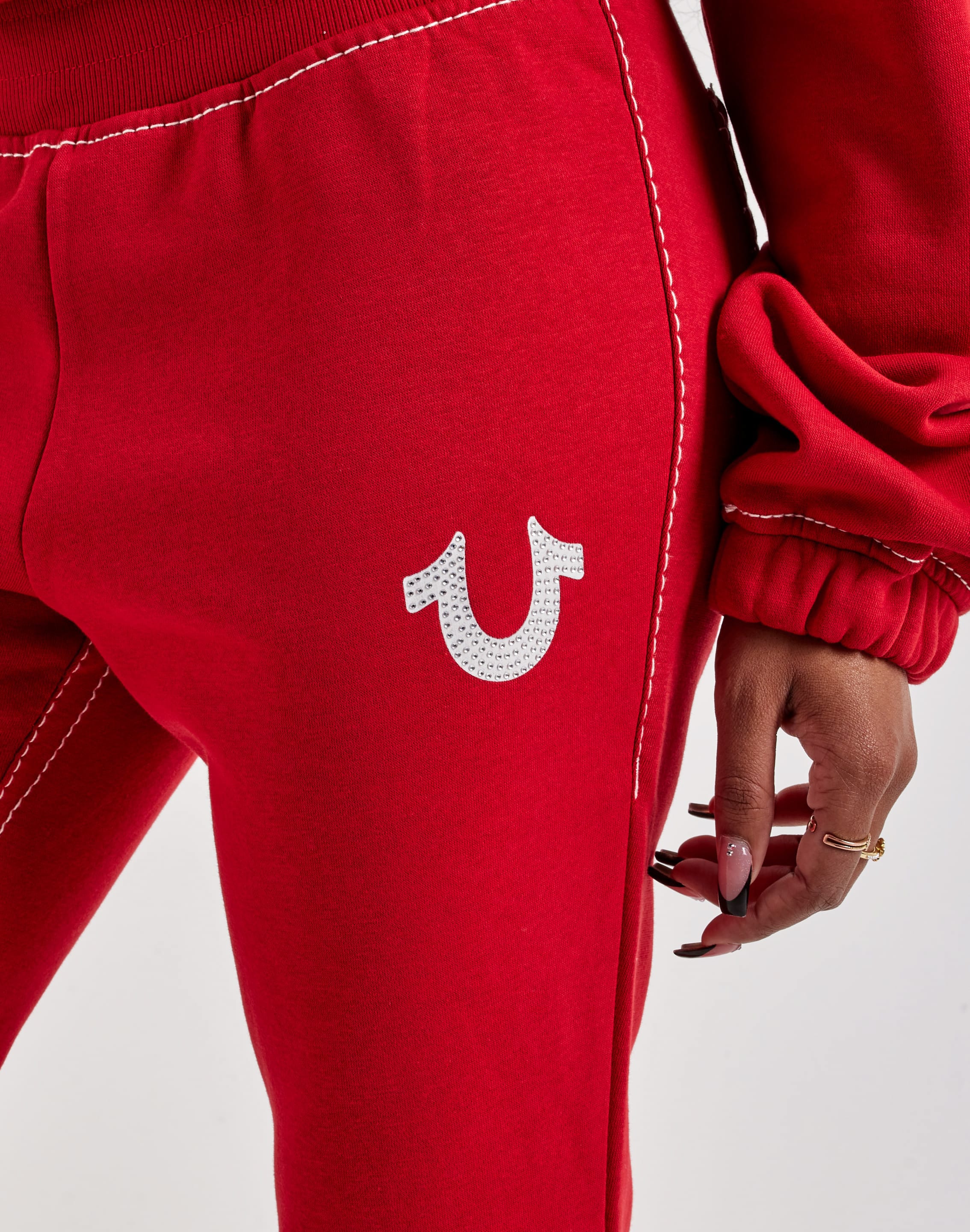 True Religion Big T Crystal Logo Bootcut Sweatpants, image 3 of 4